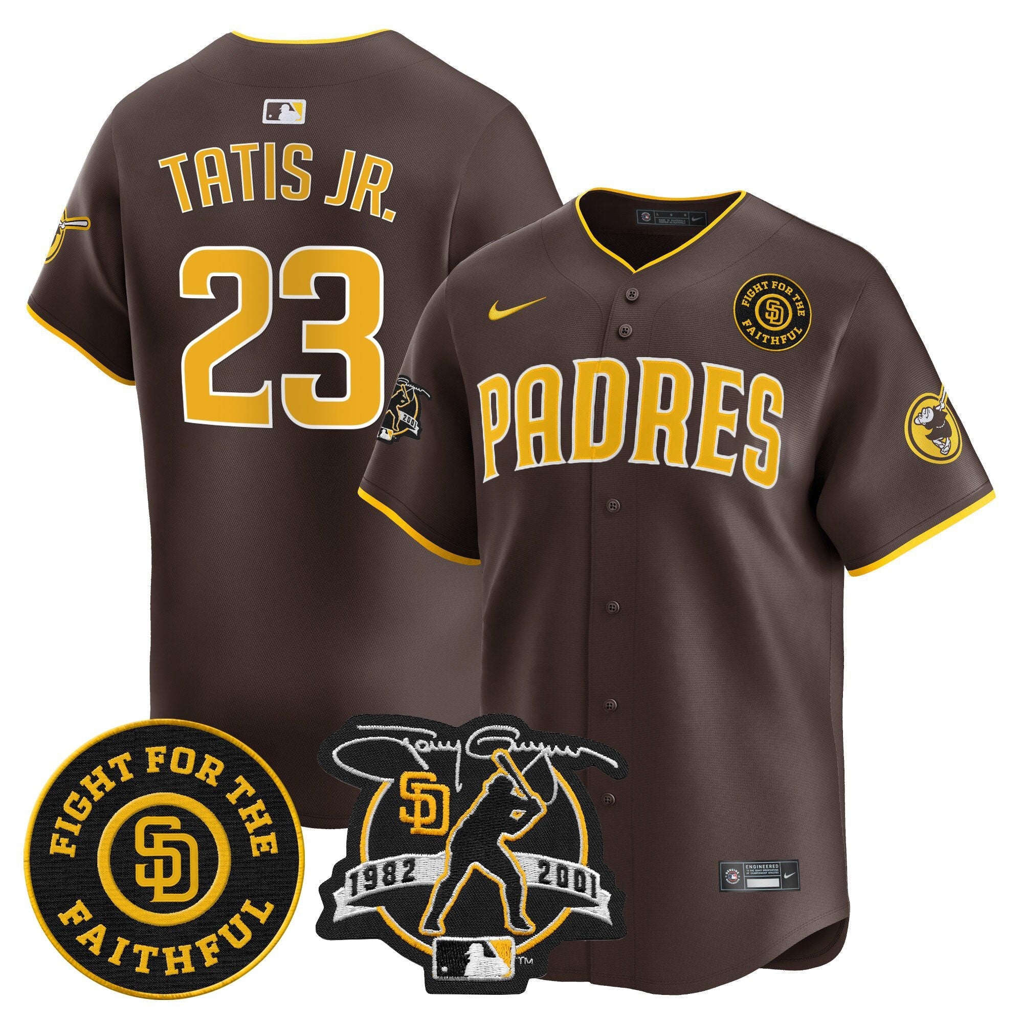 Men’s Tony Gwynn & Faithful Patch Vapor Premier Limited Jersey