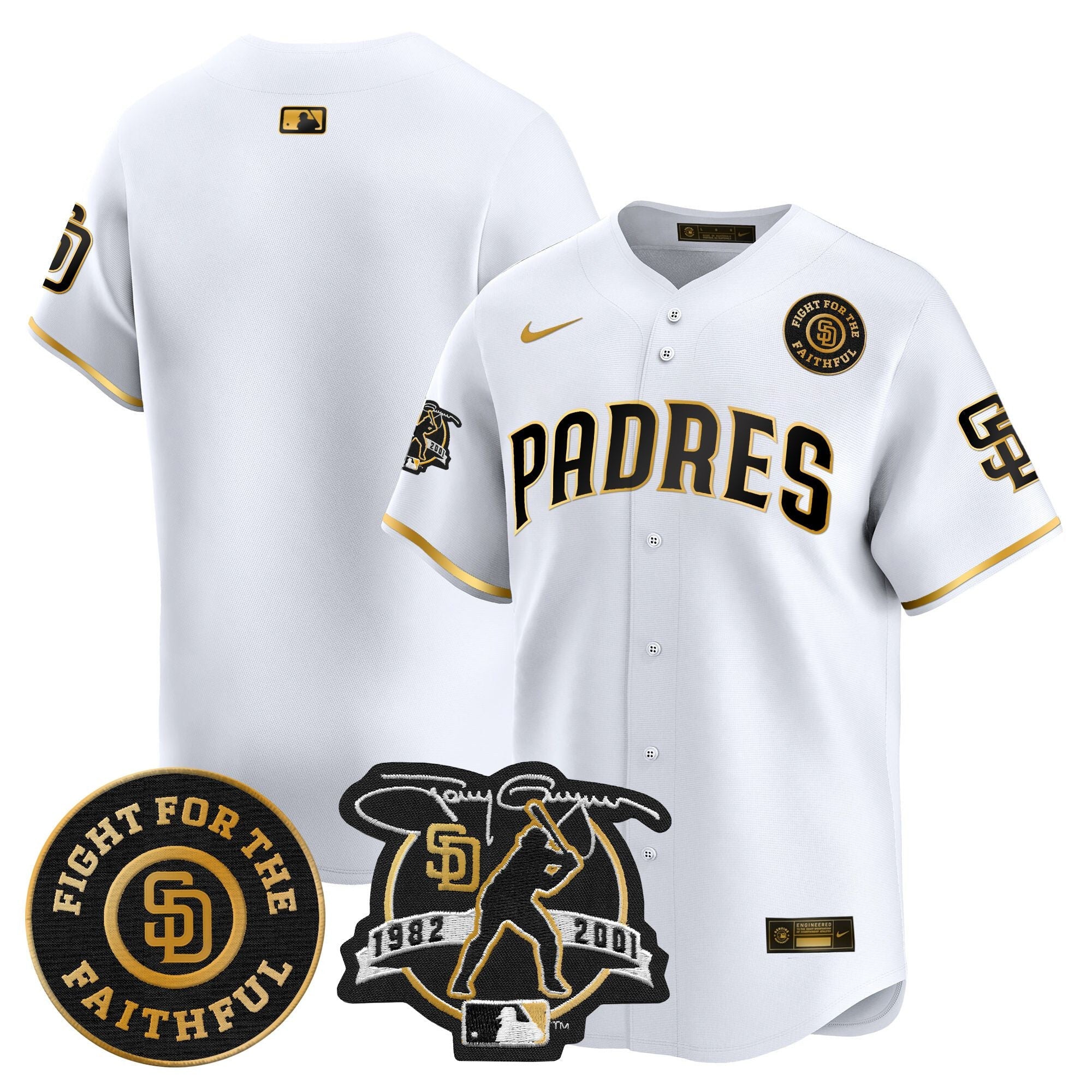 Men’s Tony Gwynn & Faithful Patch Vapor Premier Limited Jersey