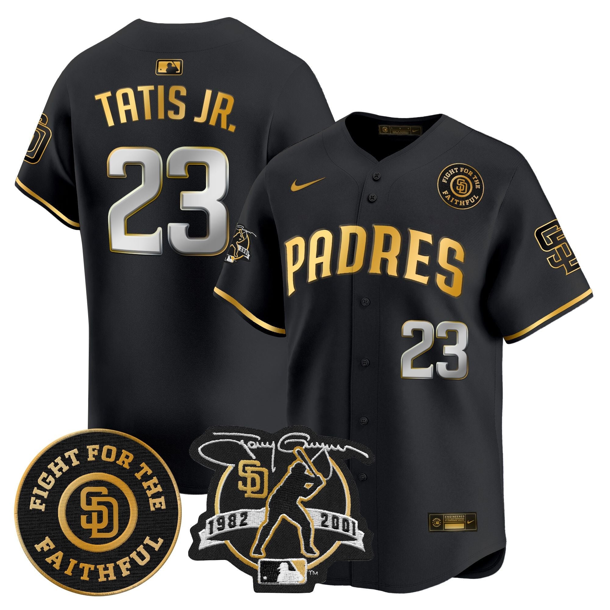 Men’s Tony Gwynn & Faithful Patch Vapor Premier Limited Jersey