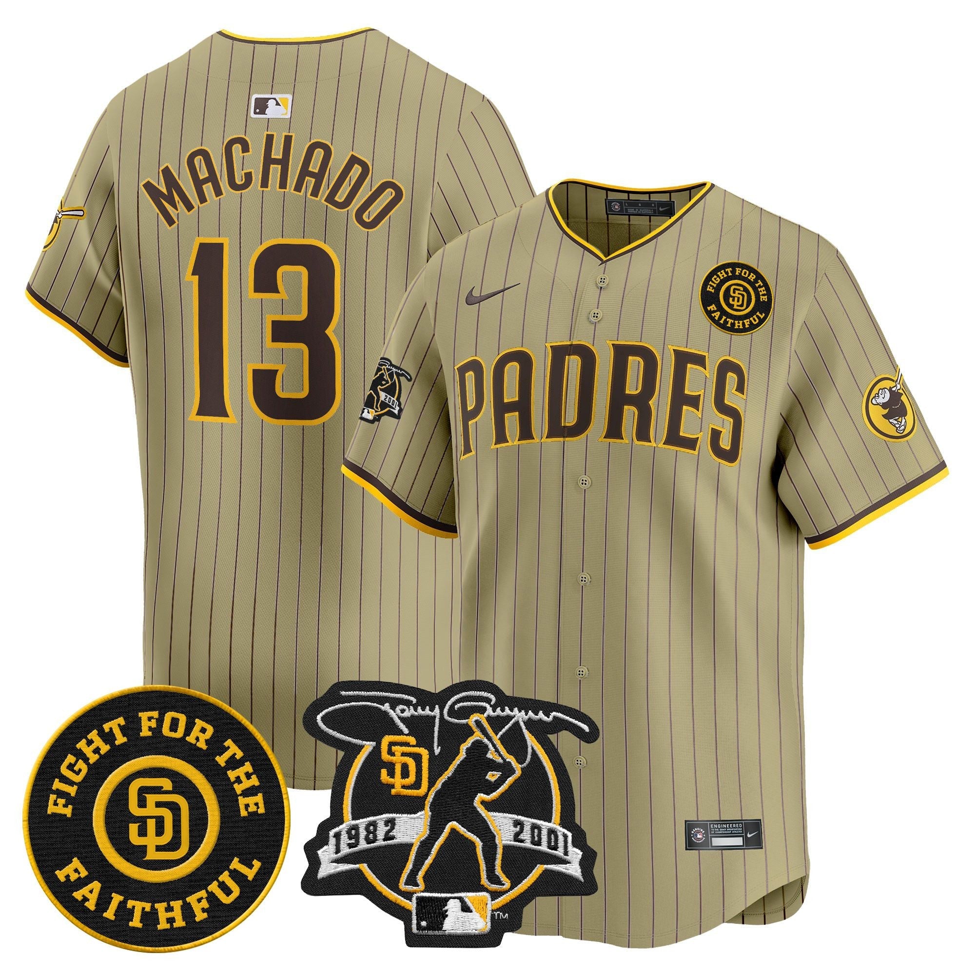 Men’s Tony Gwynn & Faithful Patch Vapor Premier Limited Jersey