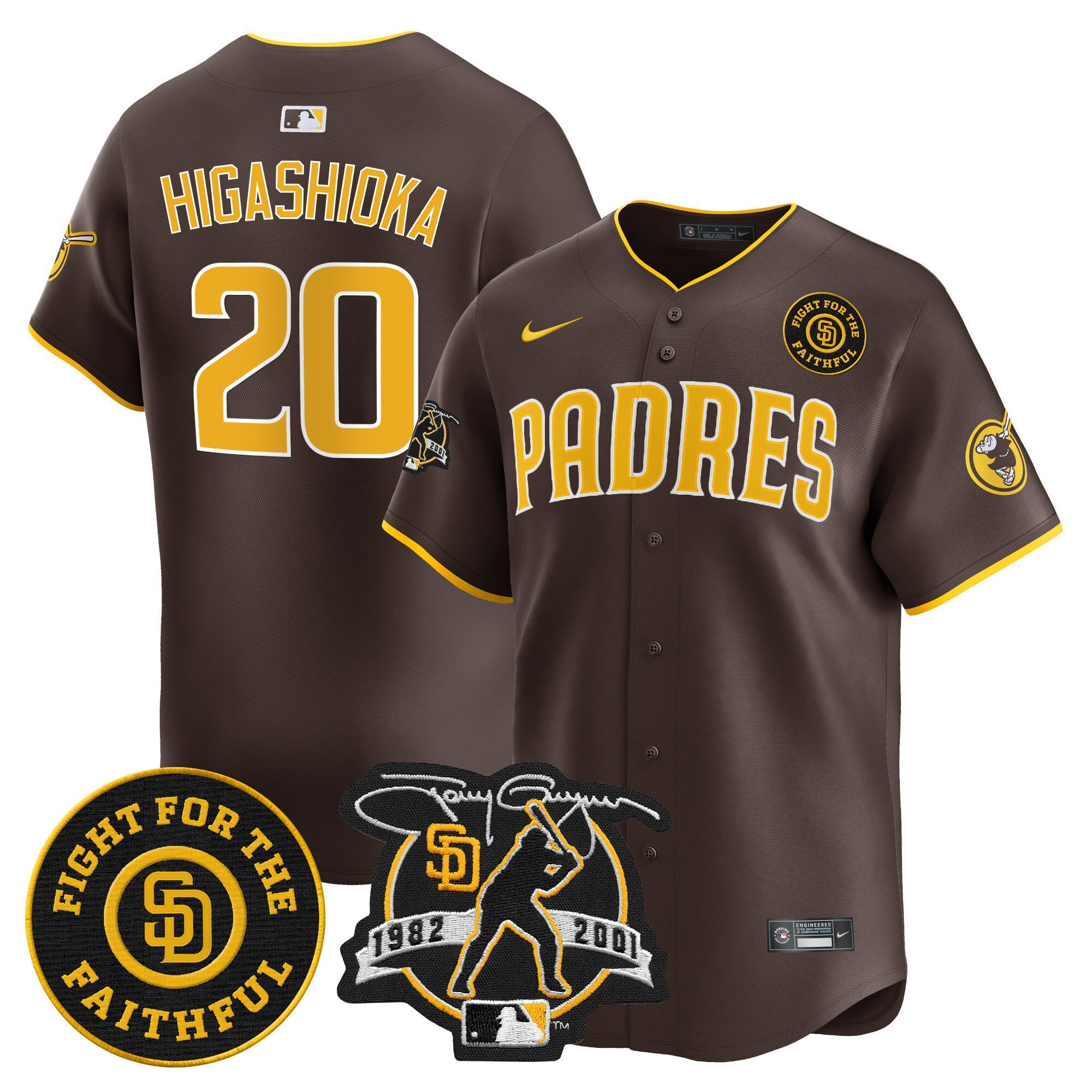 Men’s Tony Gwynn & Faithful Patch Vapor Premier Limited Jersey