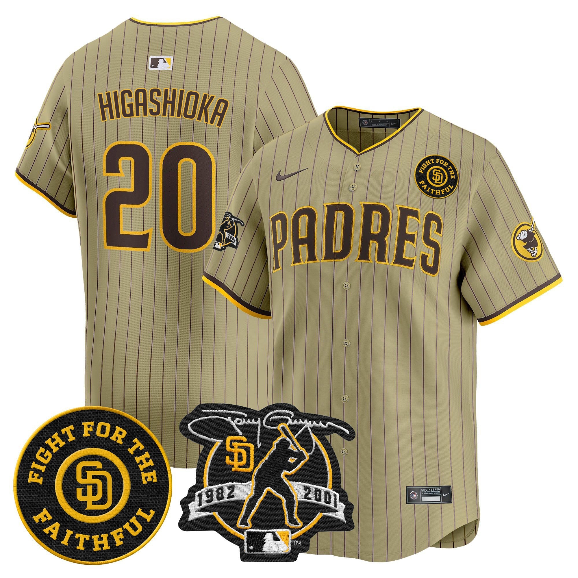 Men’s Tony Gwynn & Faithful Patch Vapor Premier Limited Jersey