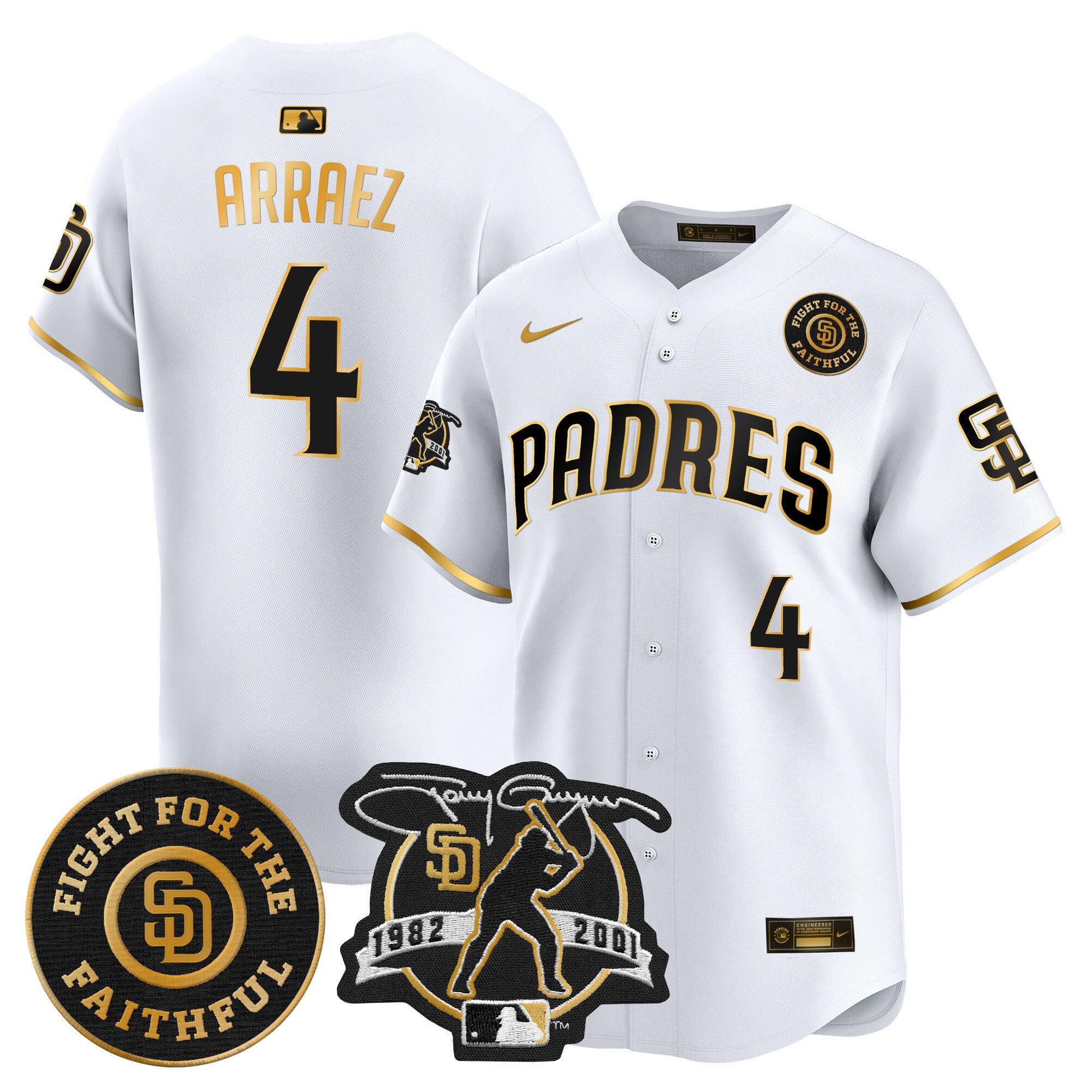 Men’s Tony Gwynn & Faithful Patch Vapor Premier Limited Jersey