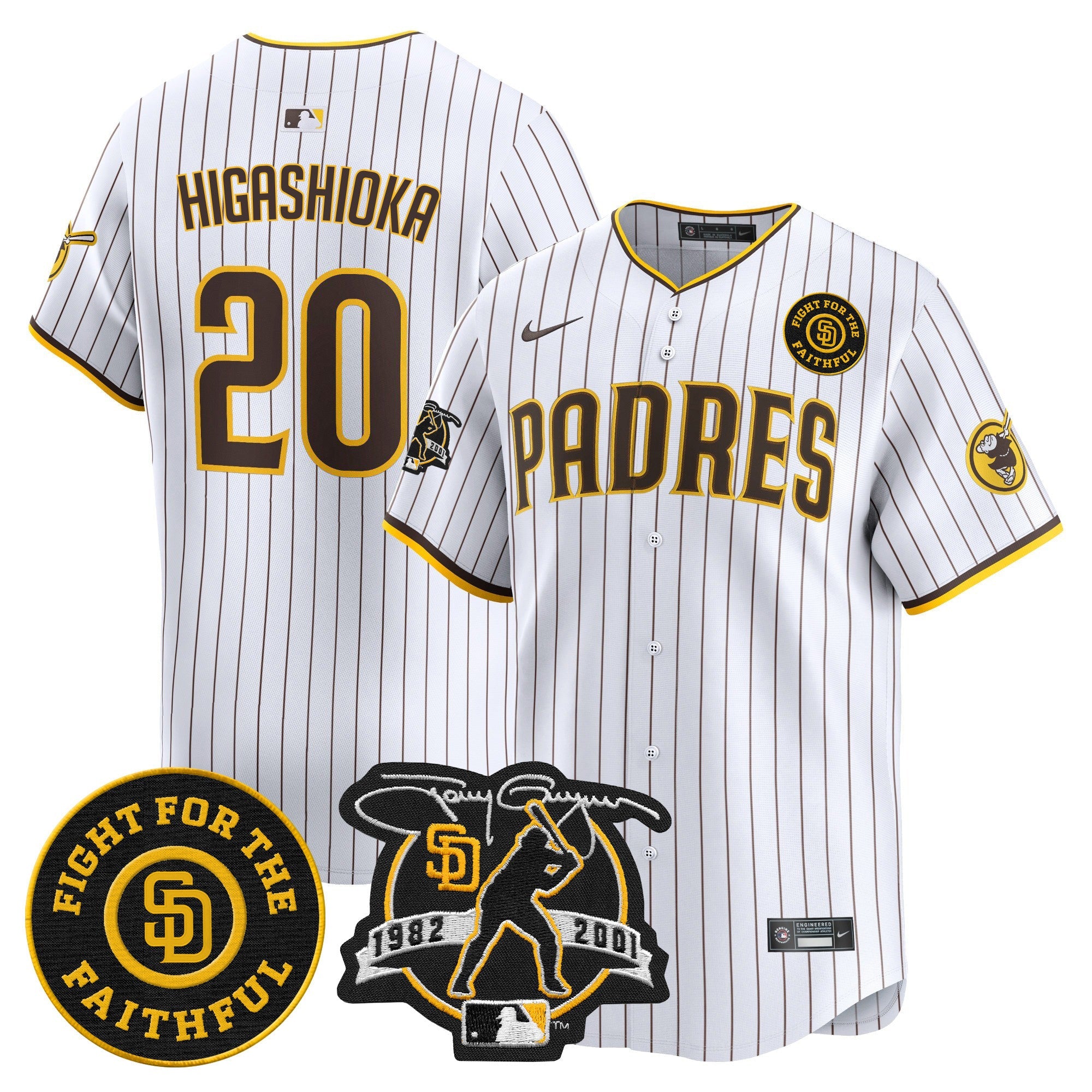 Men’s Tony Gwynn & Faithful Patch Vapor Premier Limited Jersey