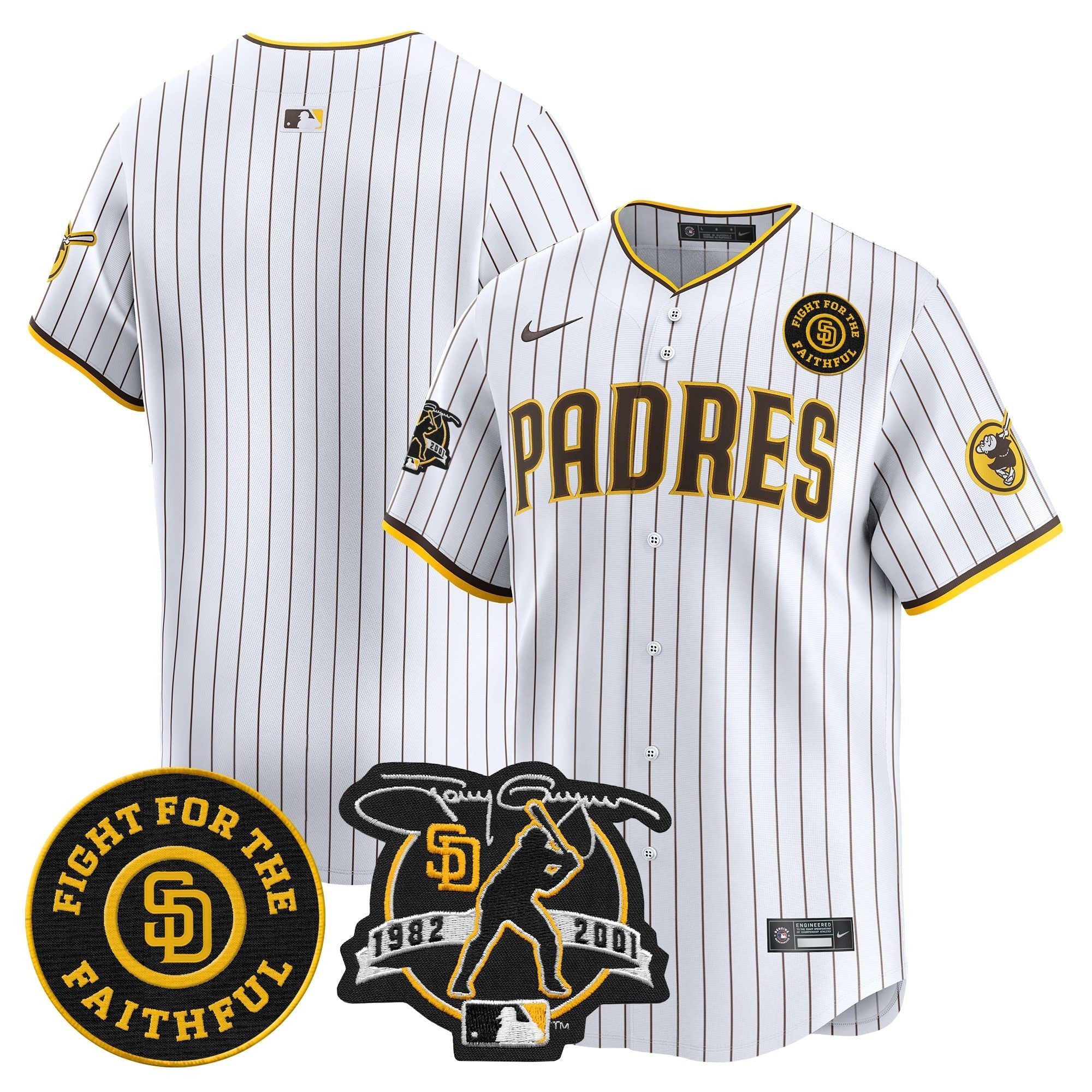Men’s Tony Gwynn & Faithful Patch Vapor Premier Limited Jersey