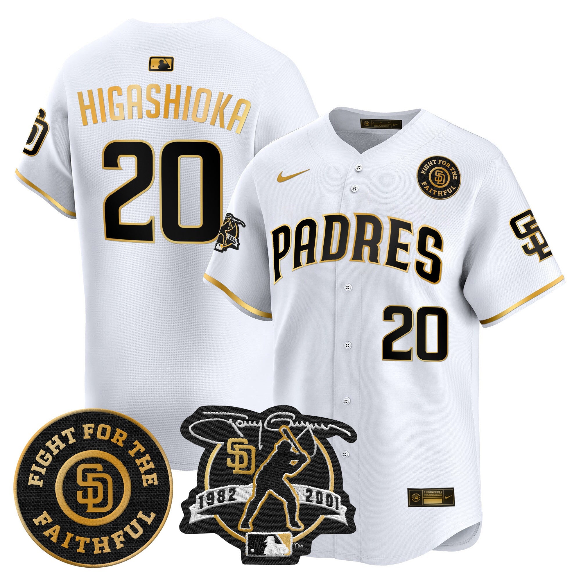 Men’s Tony Gwynn & Faithful Patch Vapor Premier Limited Jersey