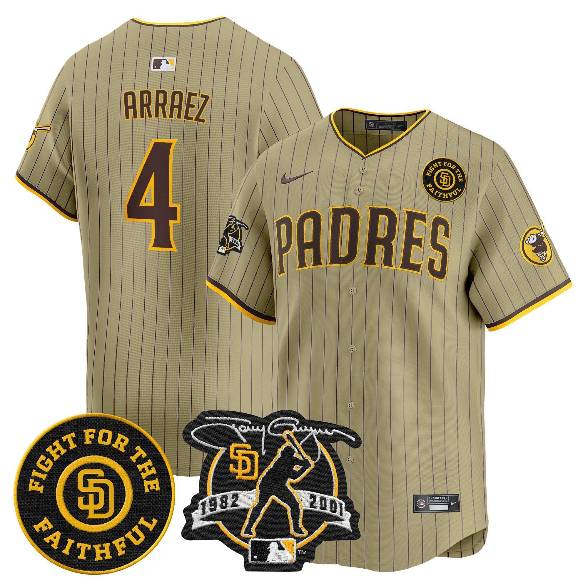 Men’s Tony Gwynn & Faithful Patch Vapor Premier Limited Jersey