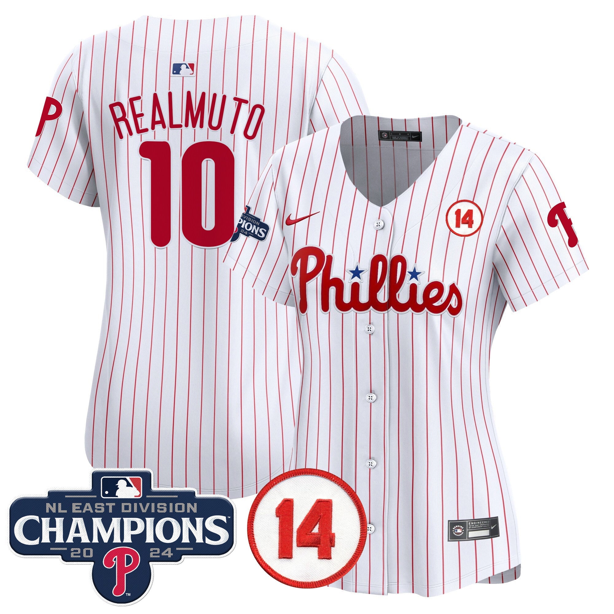 Women’s 2024 NL East Division Champions & Pete Rose Patch Gold Vapor Premier Limited Jersey