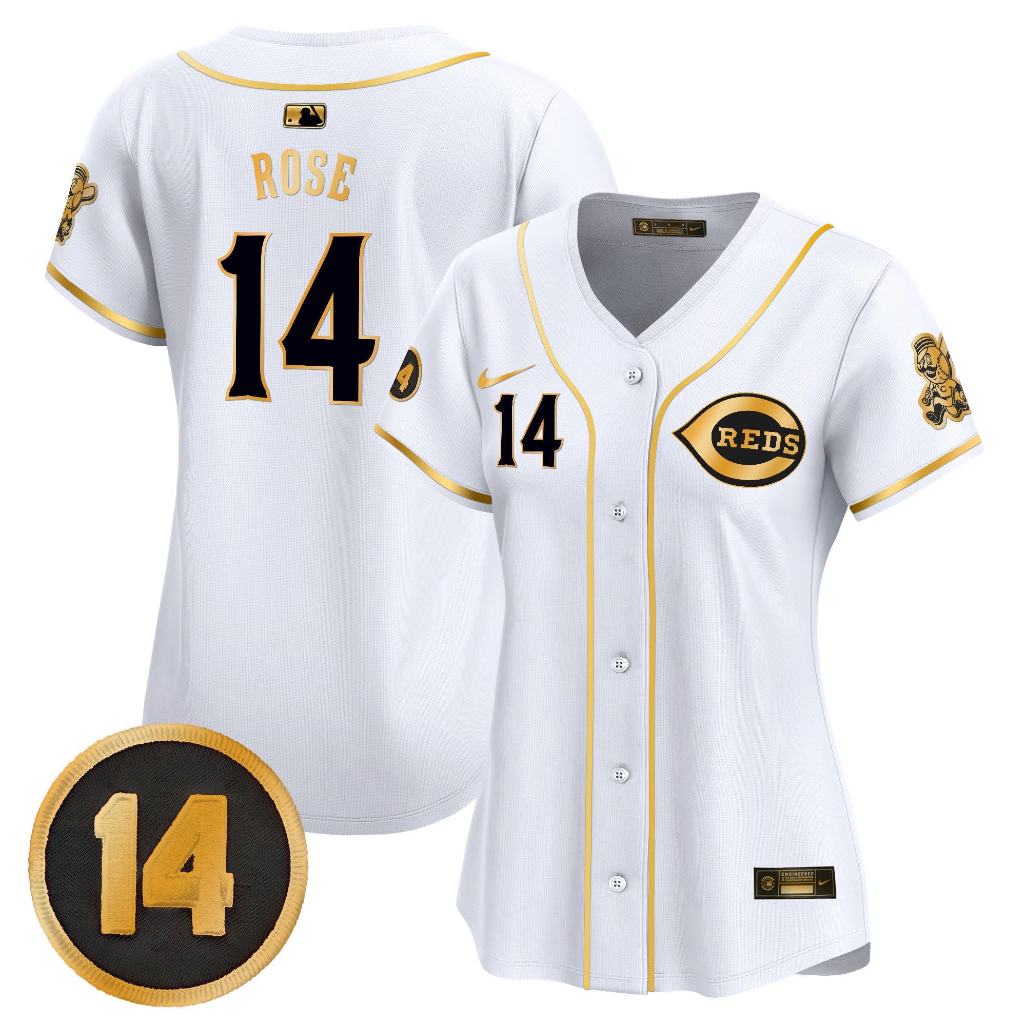 Women’s Cincinnati Pete Rose Patch Vapor Premier Limited Jersey