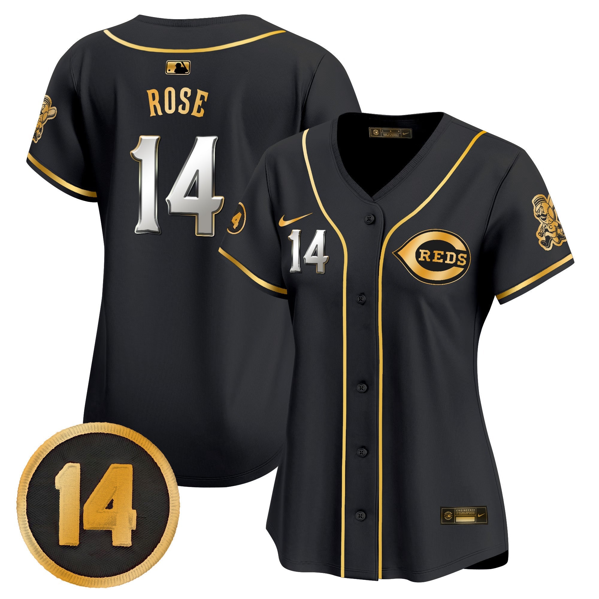 Women’s Cincinnati Pete Rose Patch Vapor Premier Limited Jersey
