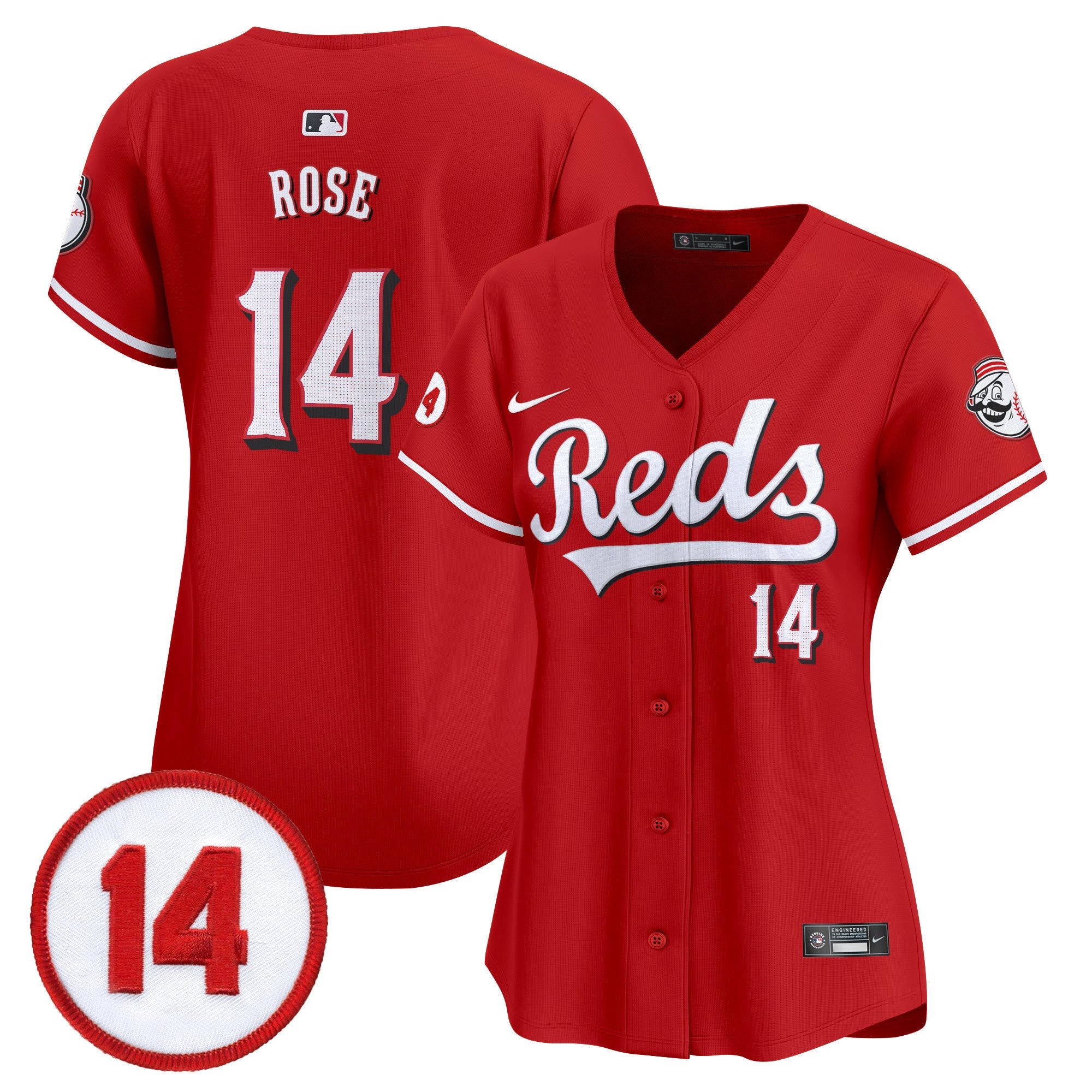 Women’s Cincinnati Pete Rose Patch Vapor Premier Limited Jersey