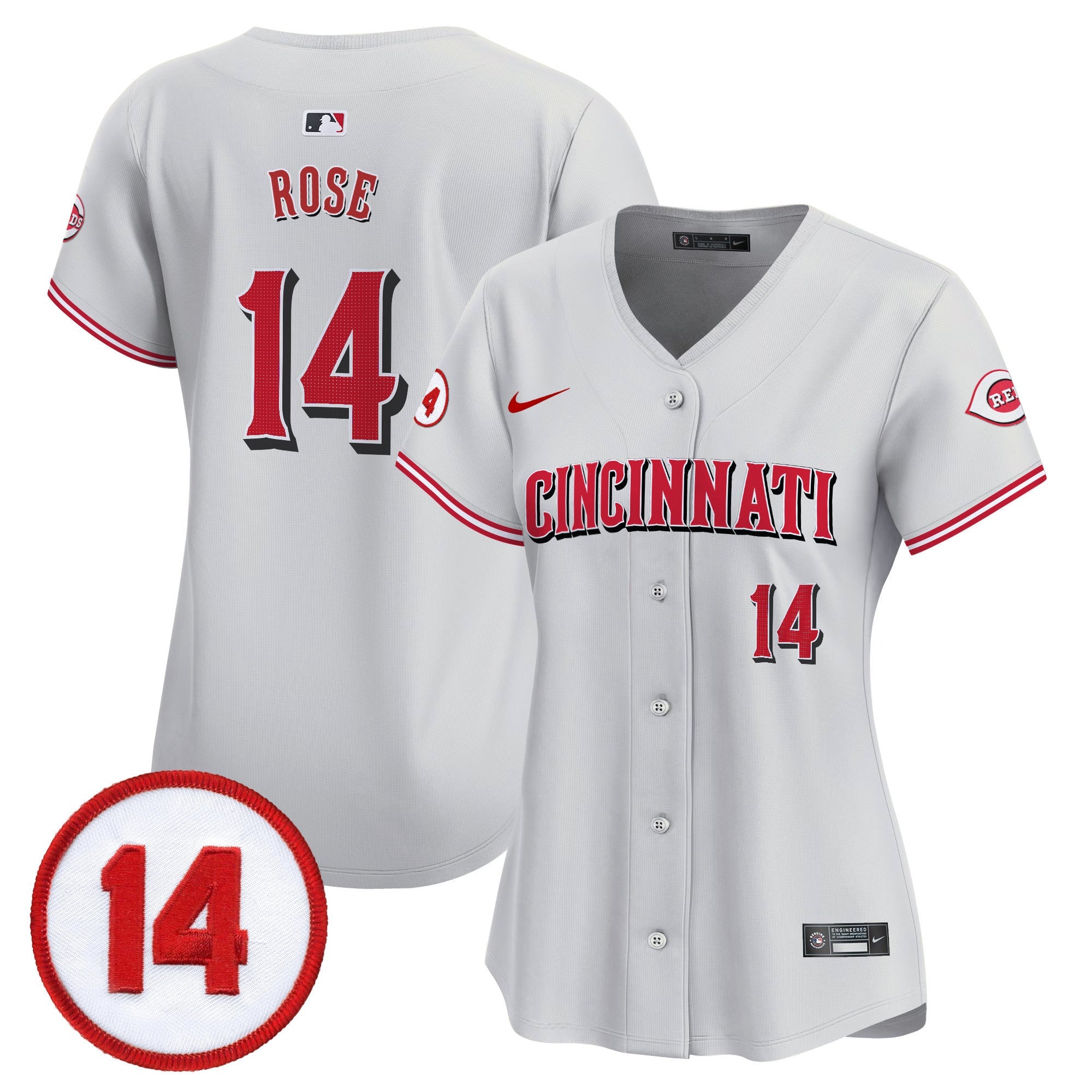 Women’s Cincinnati Pete Rose Patch Vapor Premier Limited Jersey