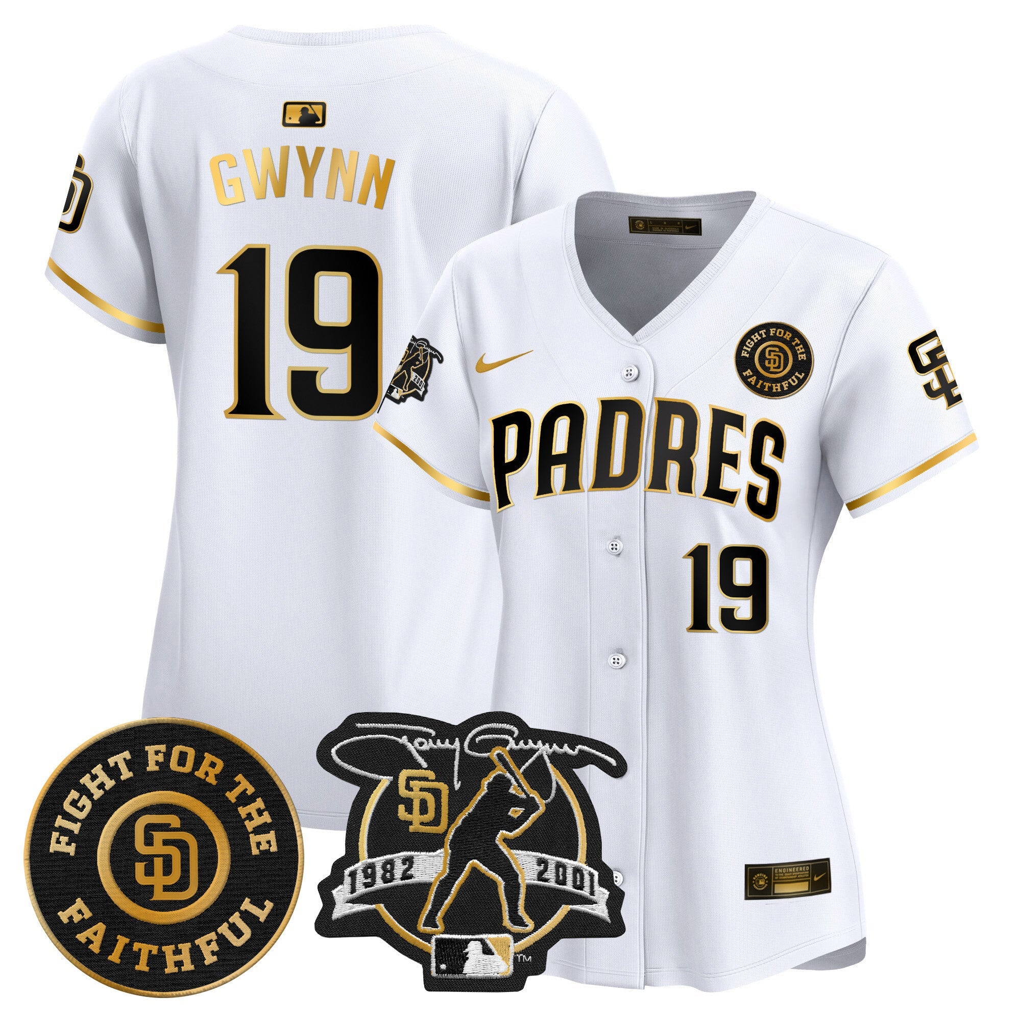 Women’s Tony Gwynn & Faithful Patch Vapor Premier Limited Jersey