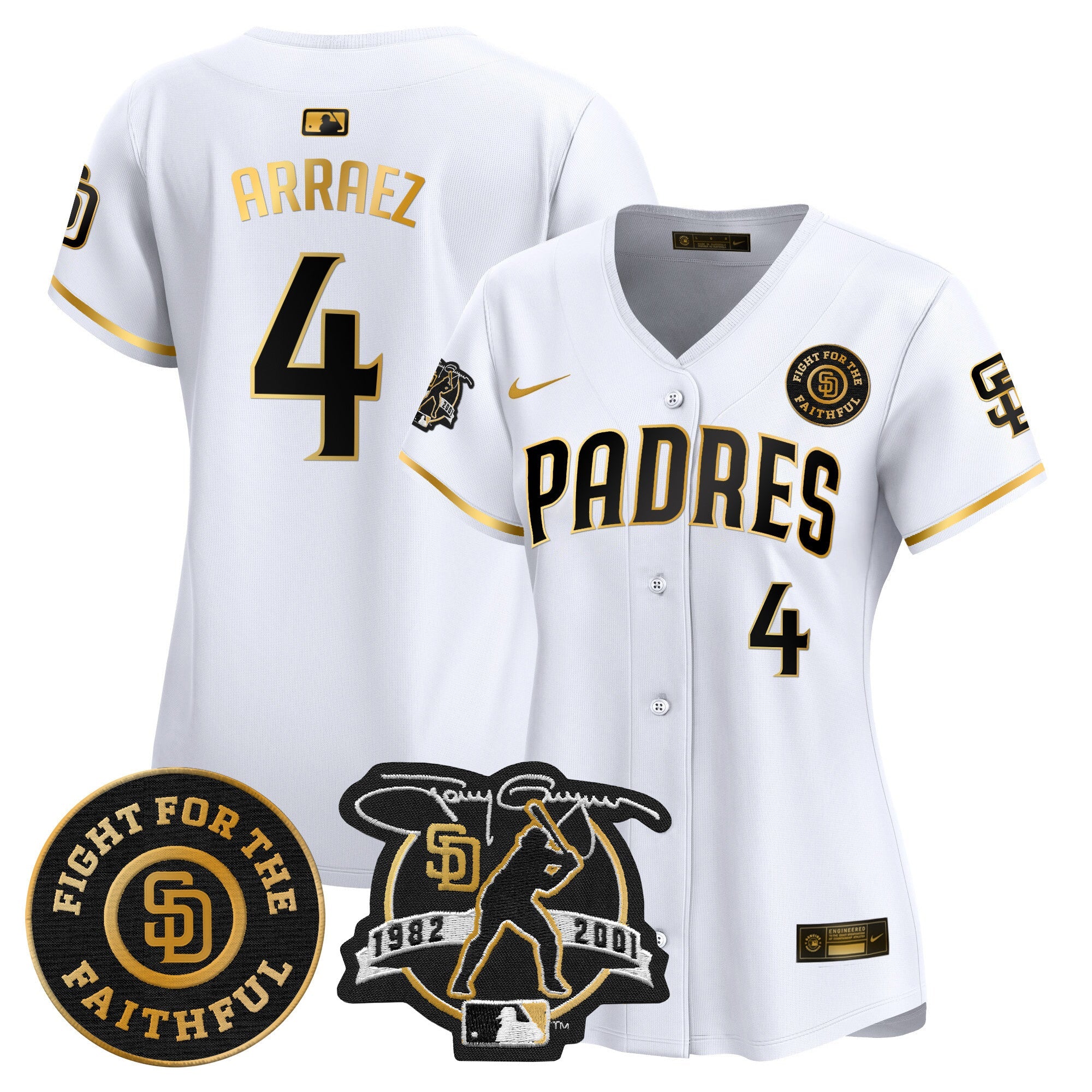 Women’s Tony Gwynn & Faithful Patch Vapor Premier Limited Jersey