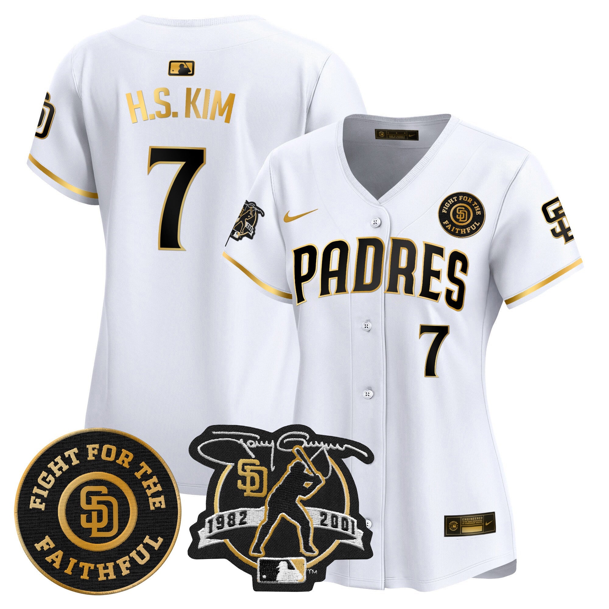 Women’s Tony Gwynn & Faithful Patch Vapor Premier Limited Jersey