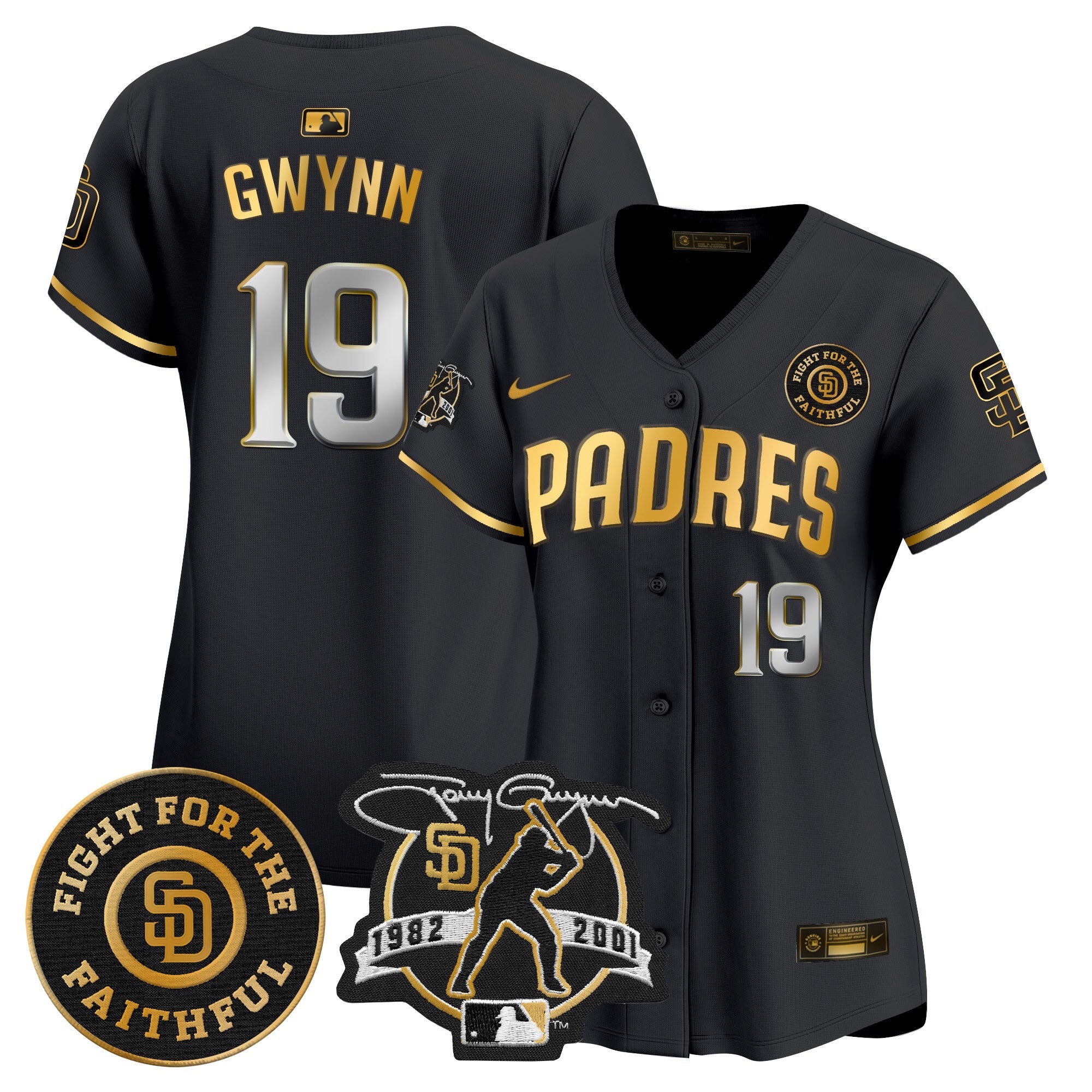 Women’s Tony Gwynn & Faithful Patch Vapor Premier Limited Jersey