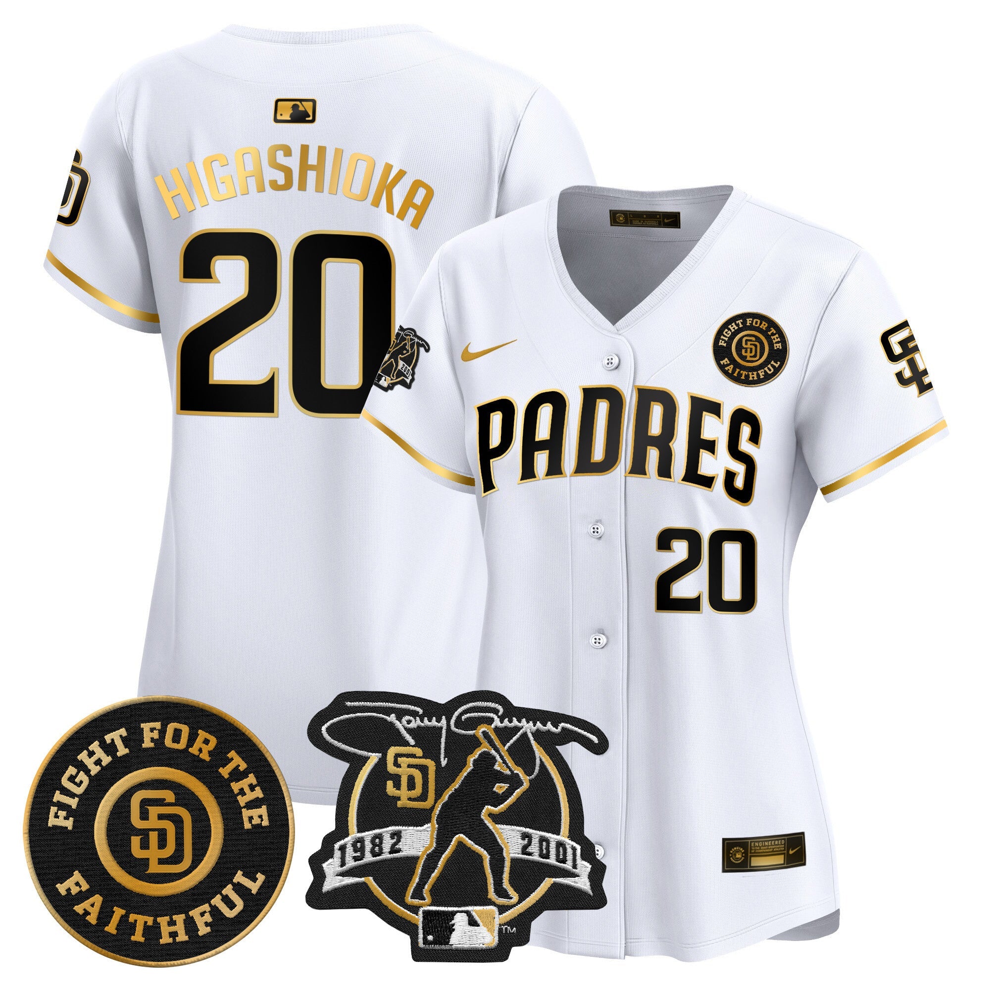 Women’s Tony Gwynn & Faithful Patch Vapor Premier Limited Jersey