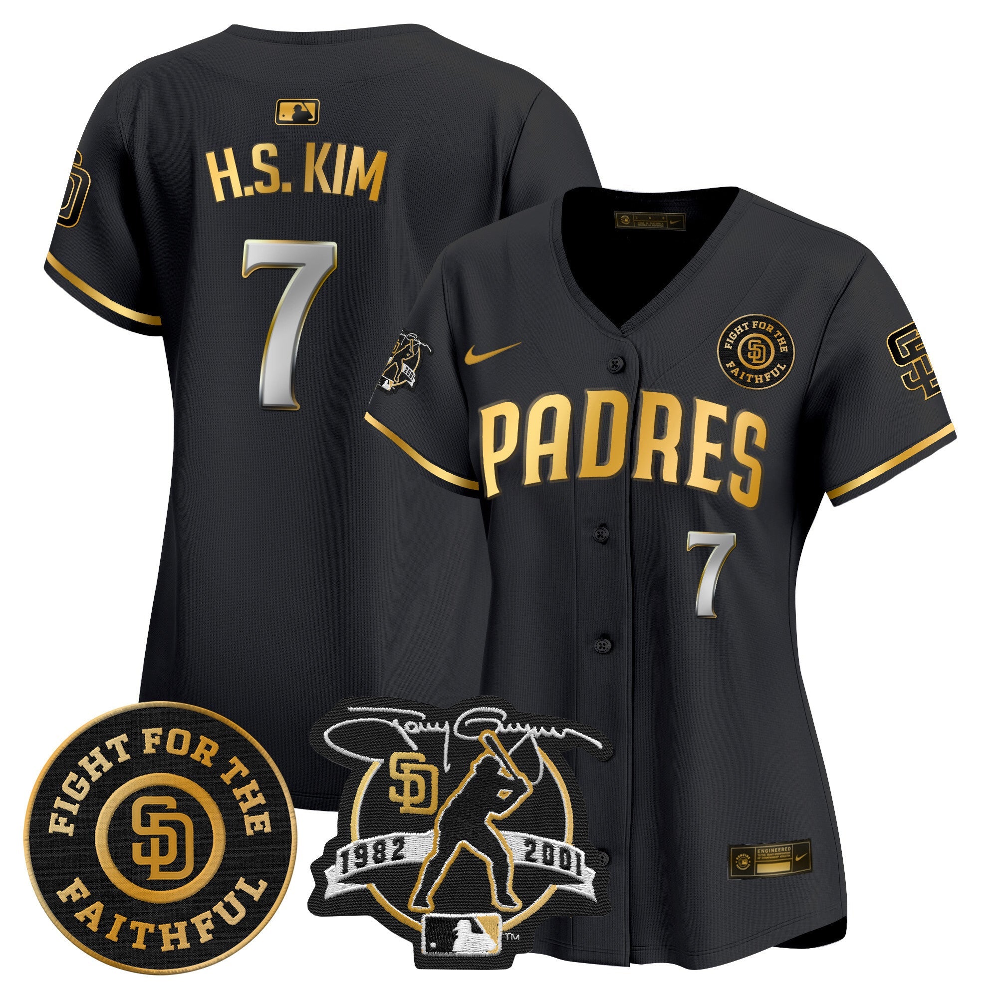 Women’s Tony Gwynn & Faithful Patch Vapor Premier Limited Jersey