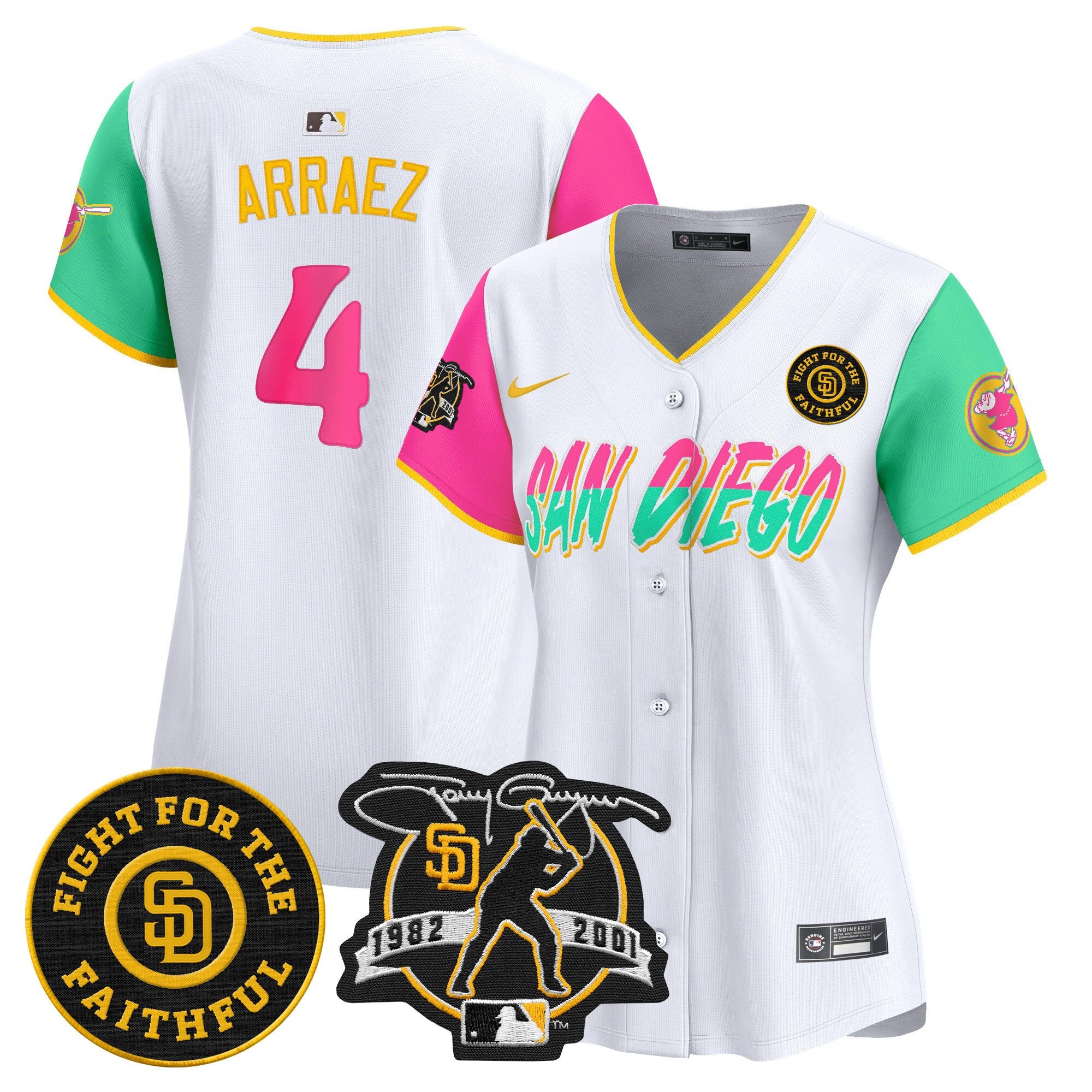 Women’s Tony Gwynn & Faithful Patch Vapor Premier Limited Jersey