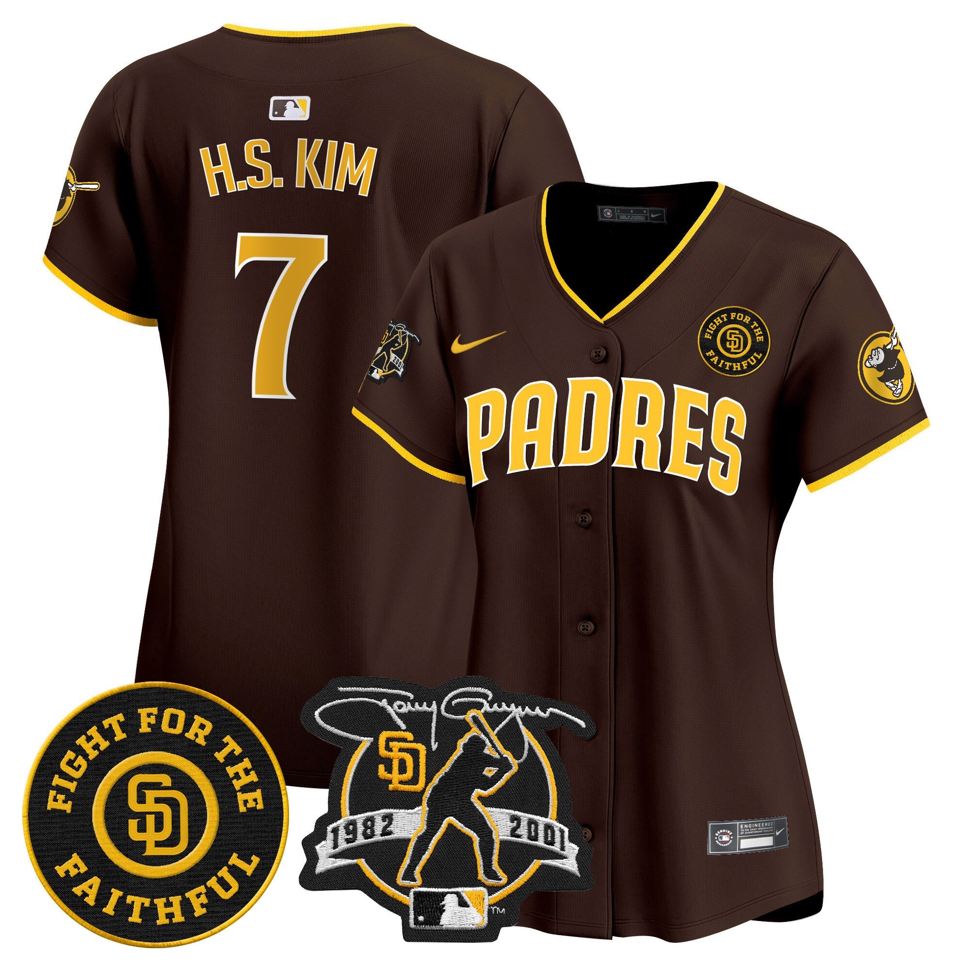 Women’s Tony Gwynn & Faithful Patch Vapor Premier Limited Jersey