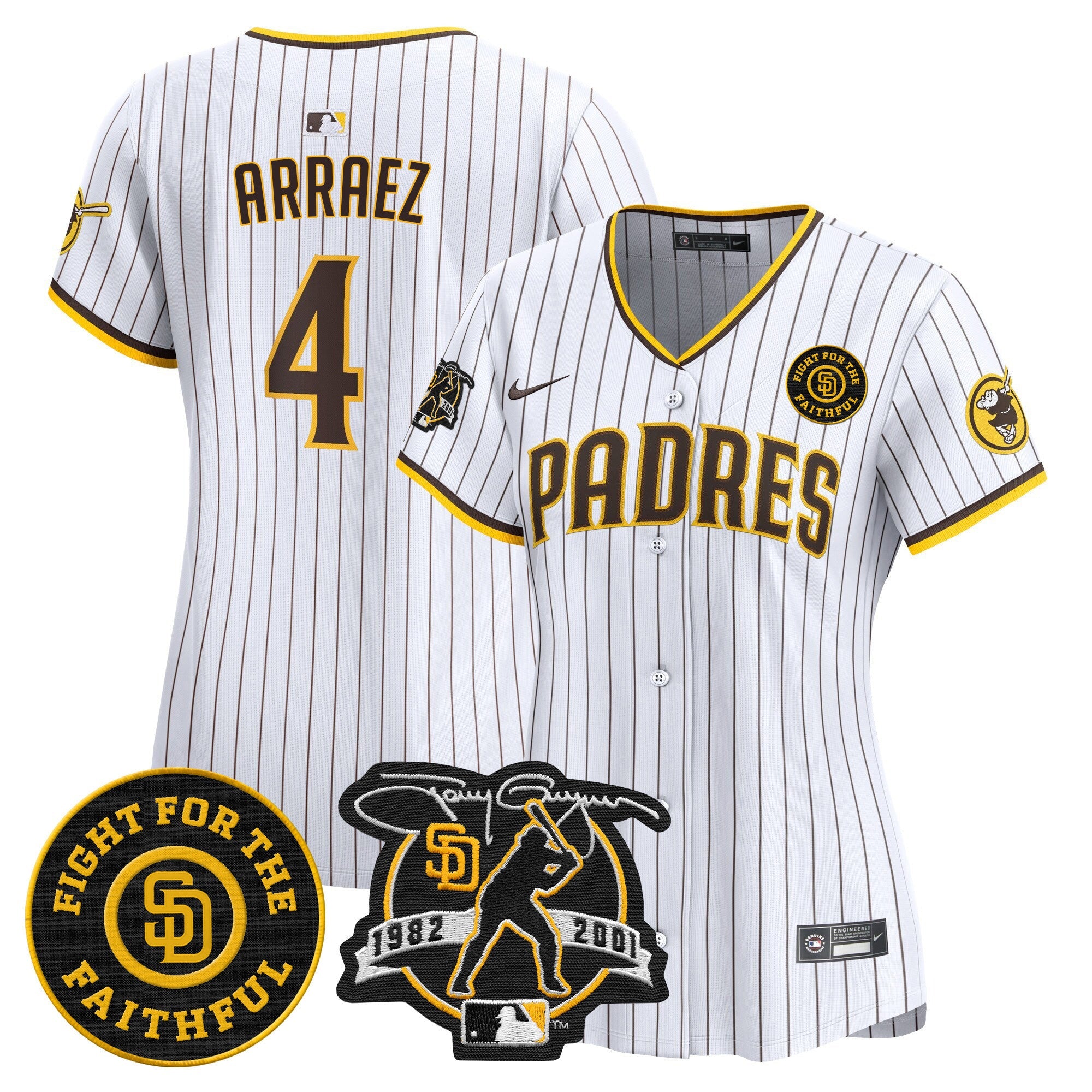 Women’s Tony Gwynn & Faithful Patch Vapor Premier Limited Jersey