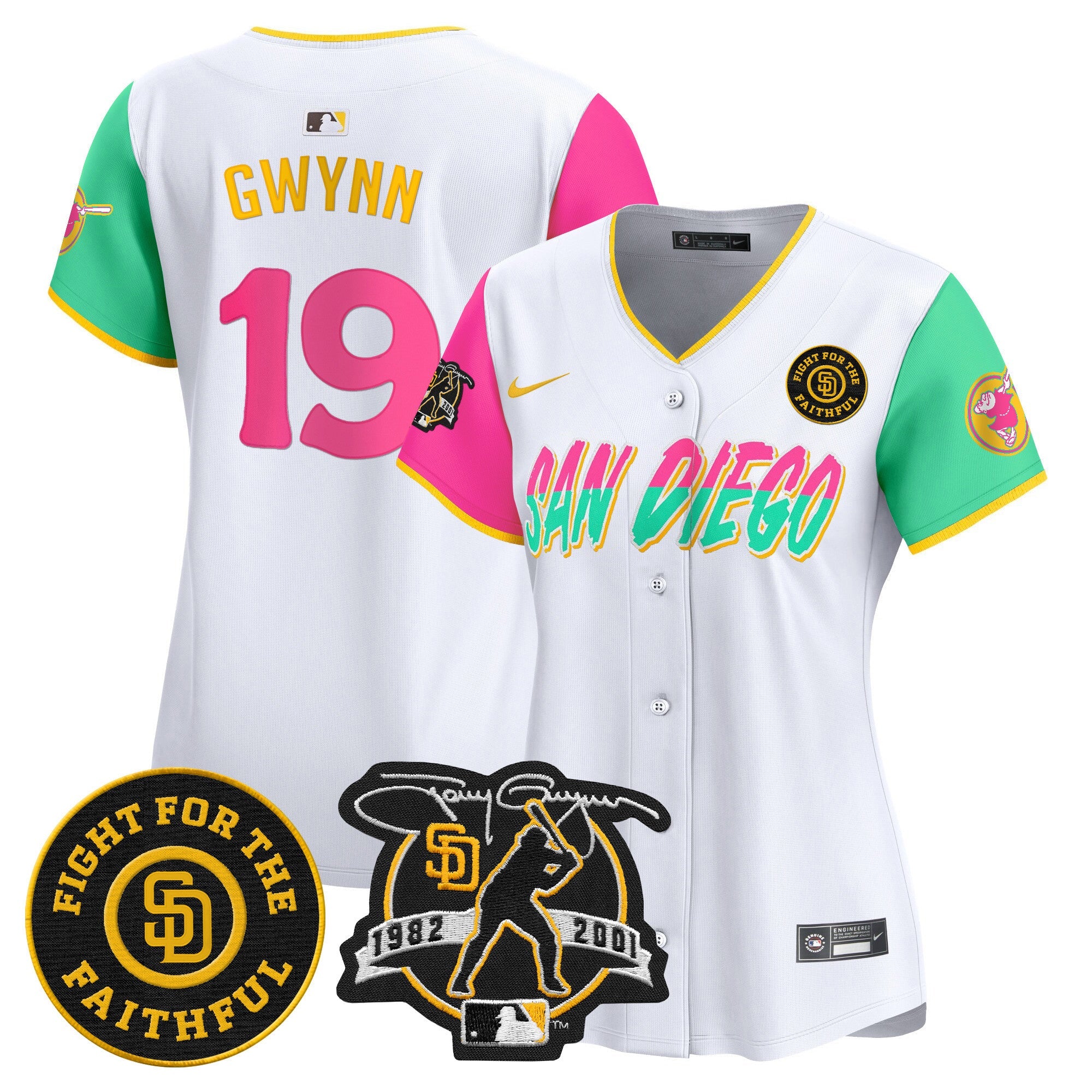 Women’s Tony Gwynn & Faithful Patch Vapor Premier Limited Jersey