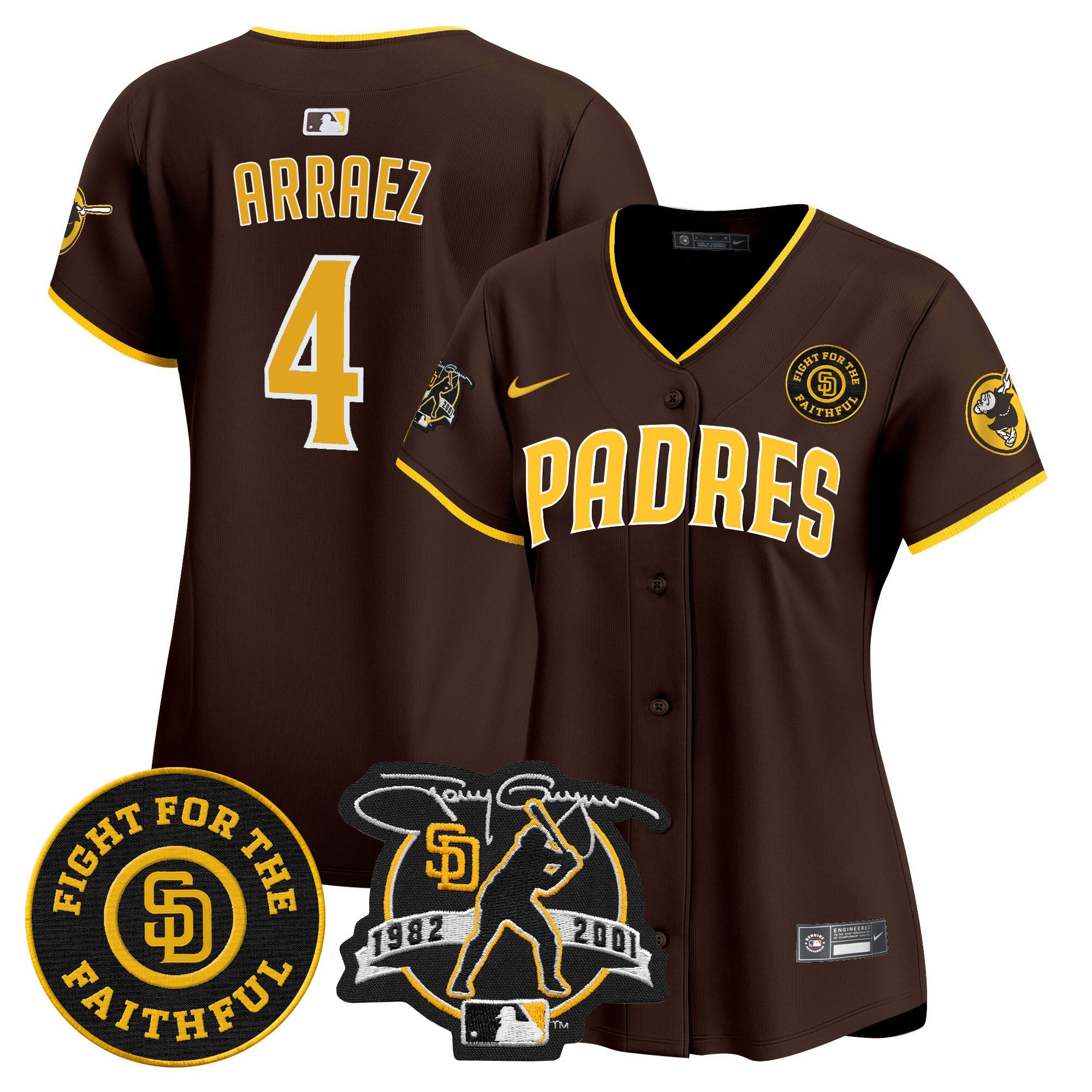 Women’s Tony Gwynn & Faithful Patch Vapor Premier Limited Jersey