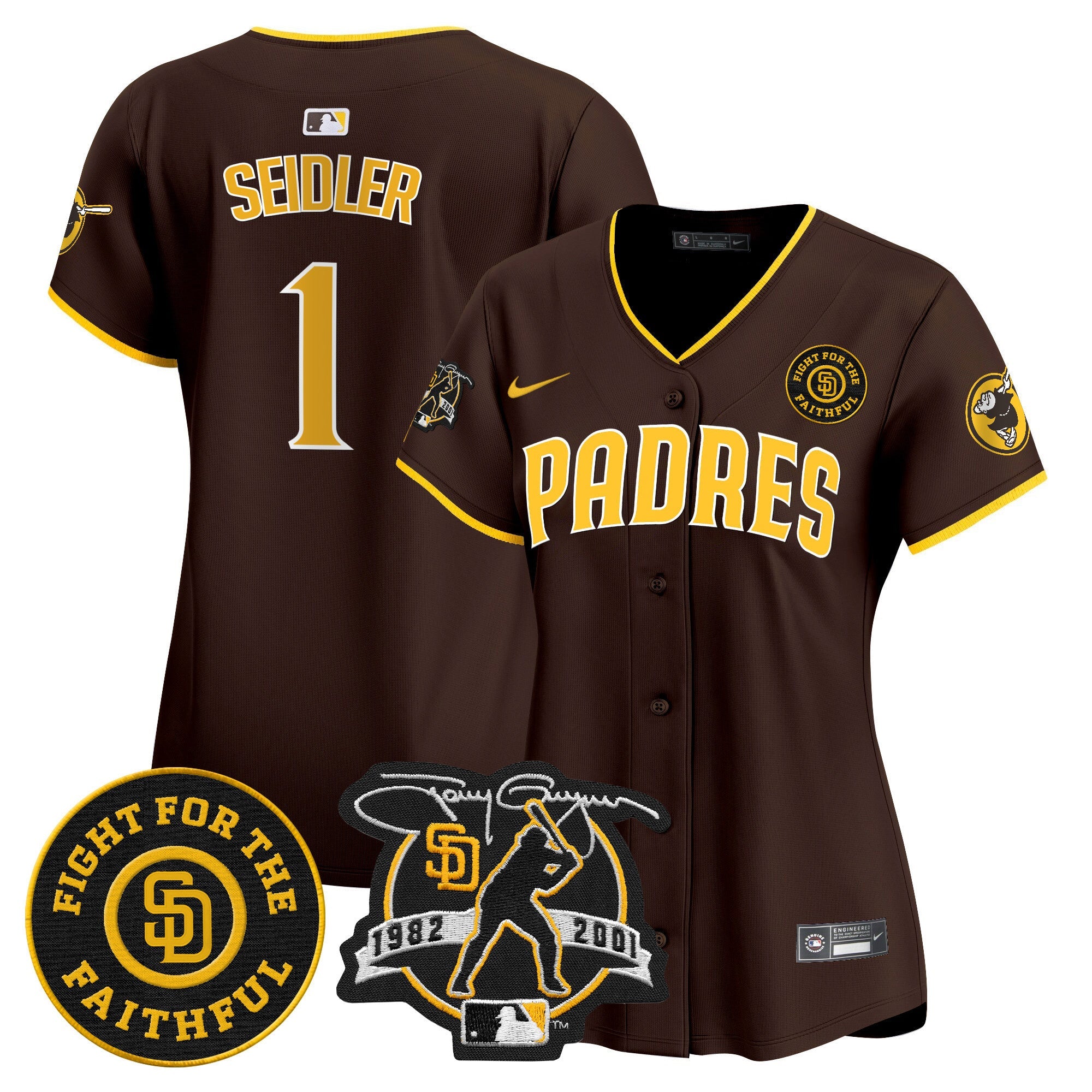 Women’s Tony Gwynn & Faithful Patch Vapor Premier Limited Jersey