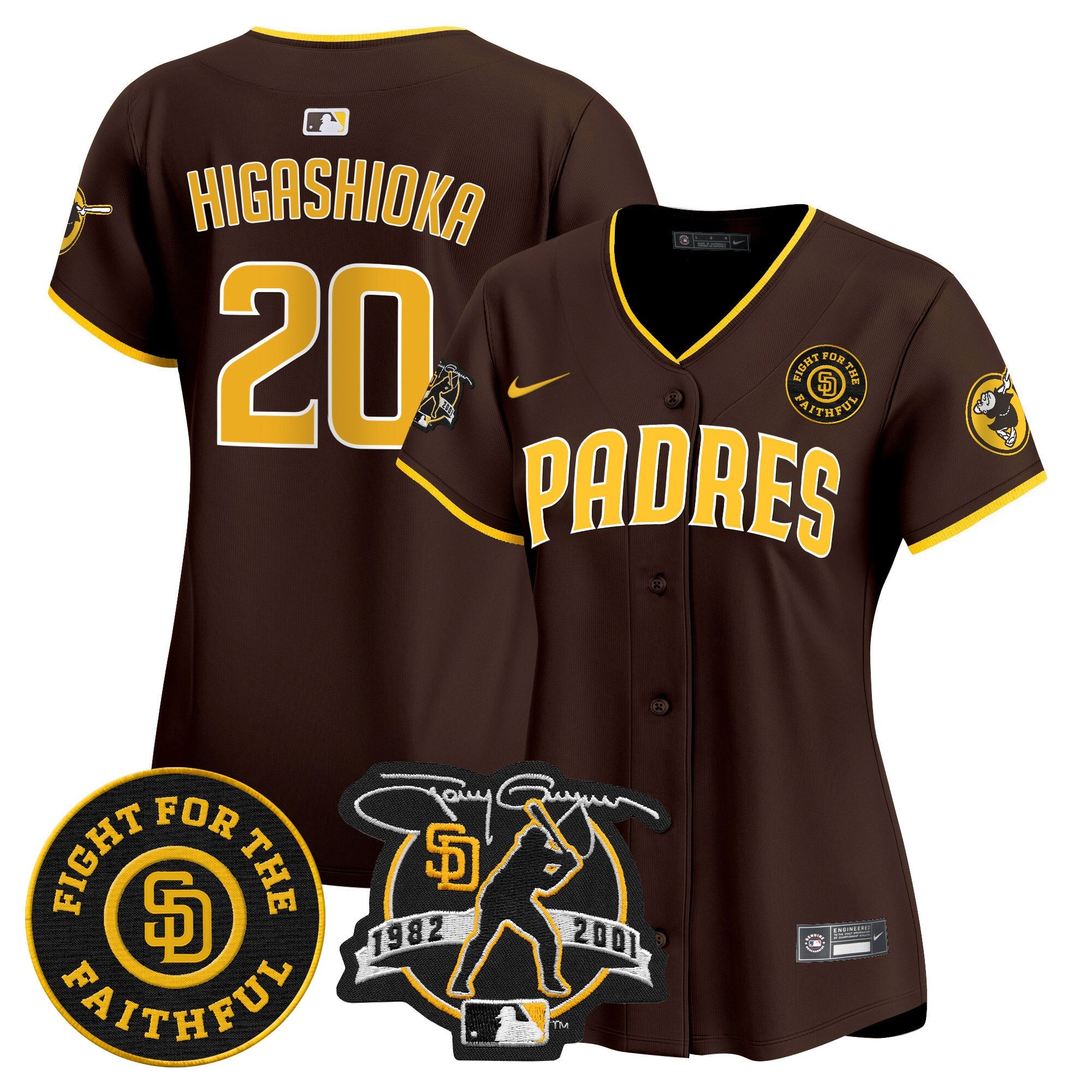 Women’s Tony Gwynn & Faithful Patch Vapor Premier Limited Jersey