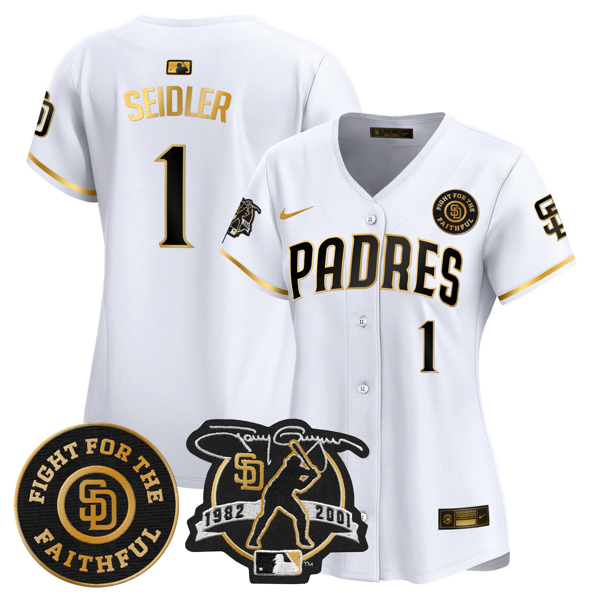 Women’s Tony Gwynn & Faithful Patch Vapor Premier Limited Jersey