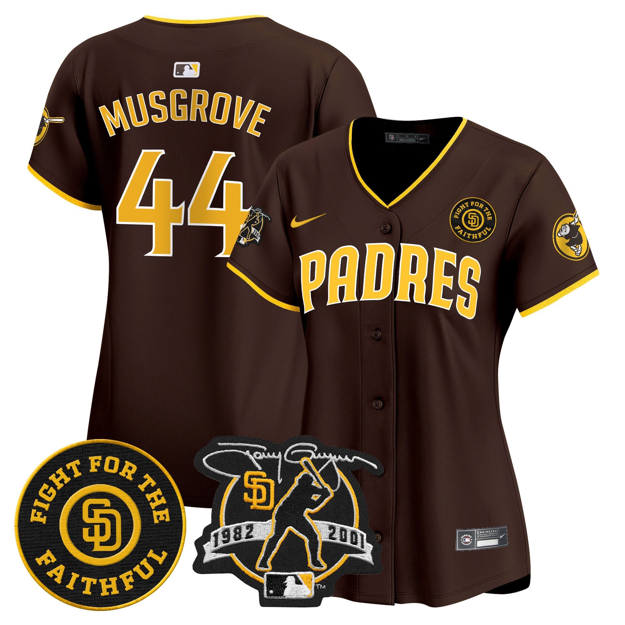 Women’s Tony Gwynn & Faithful Patch Vapor Premier Limited Jersey