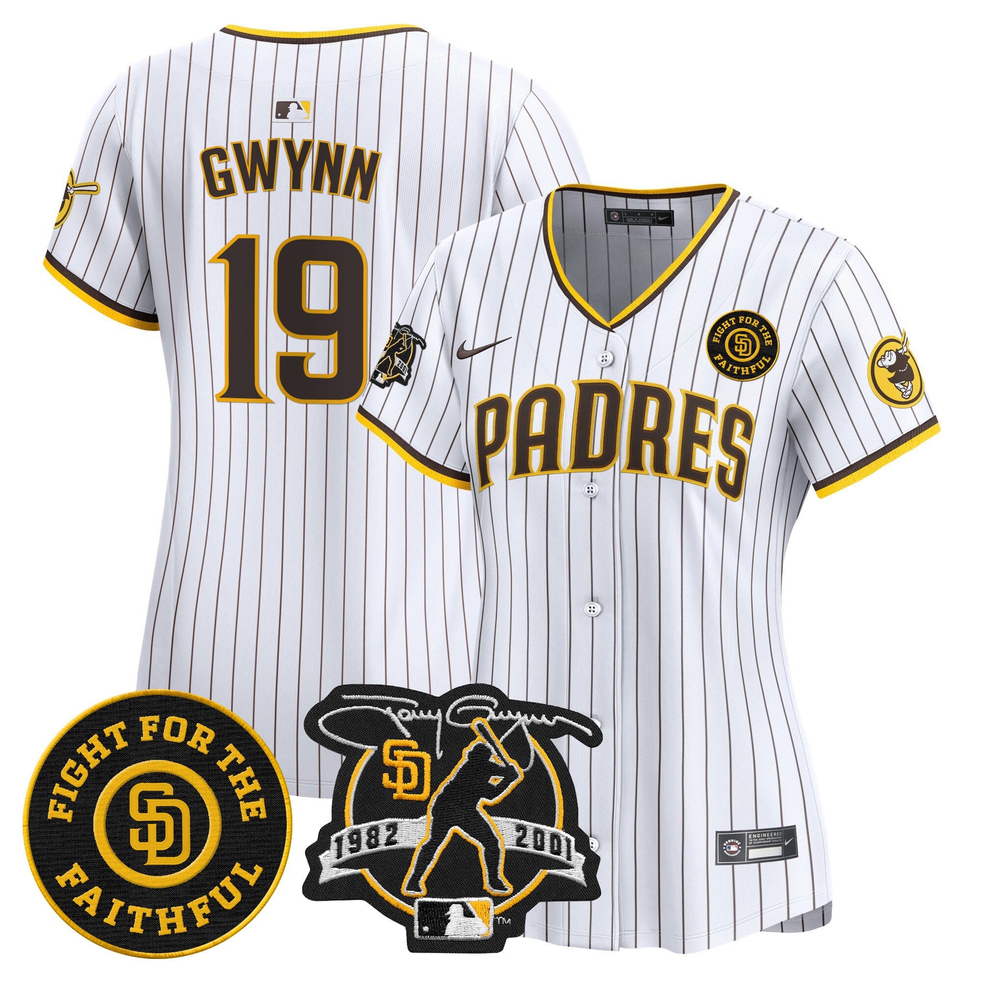 Women’s Tony Gwynn & Faithful Patch Vapor Premier Limited Jersey