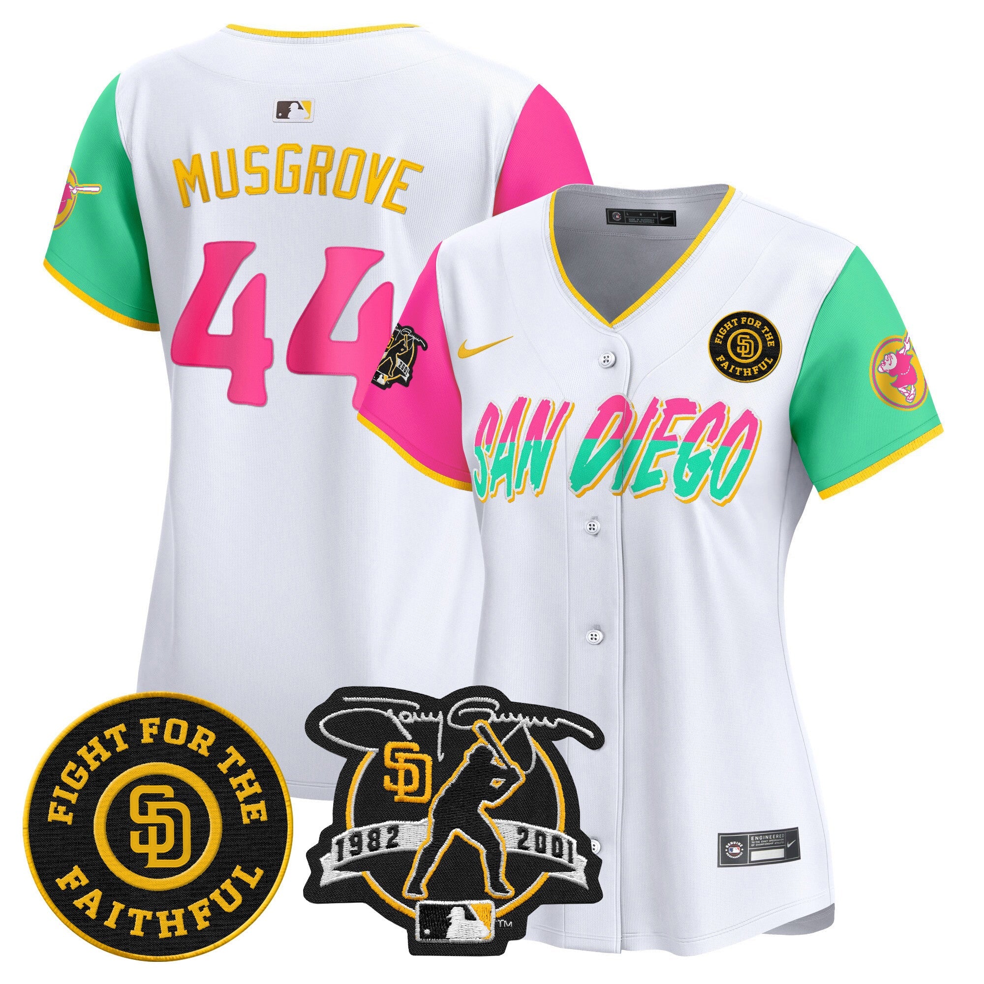 Women’s Tony Gwynn & Faithful Patch Vapor Premier Limited Jersey