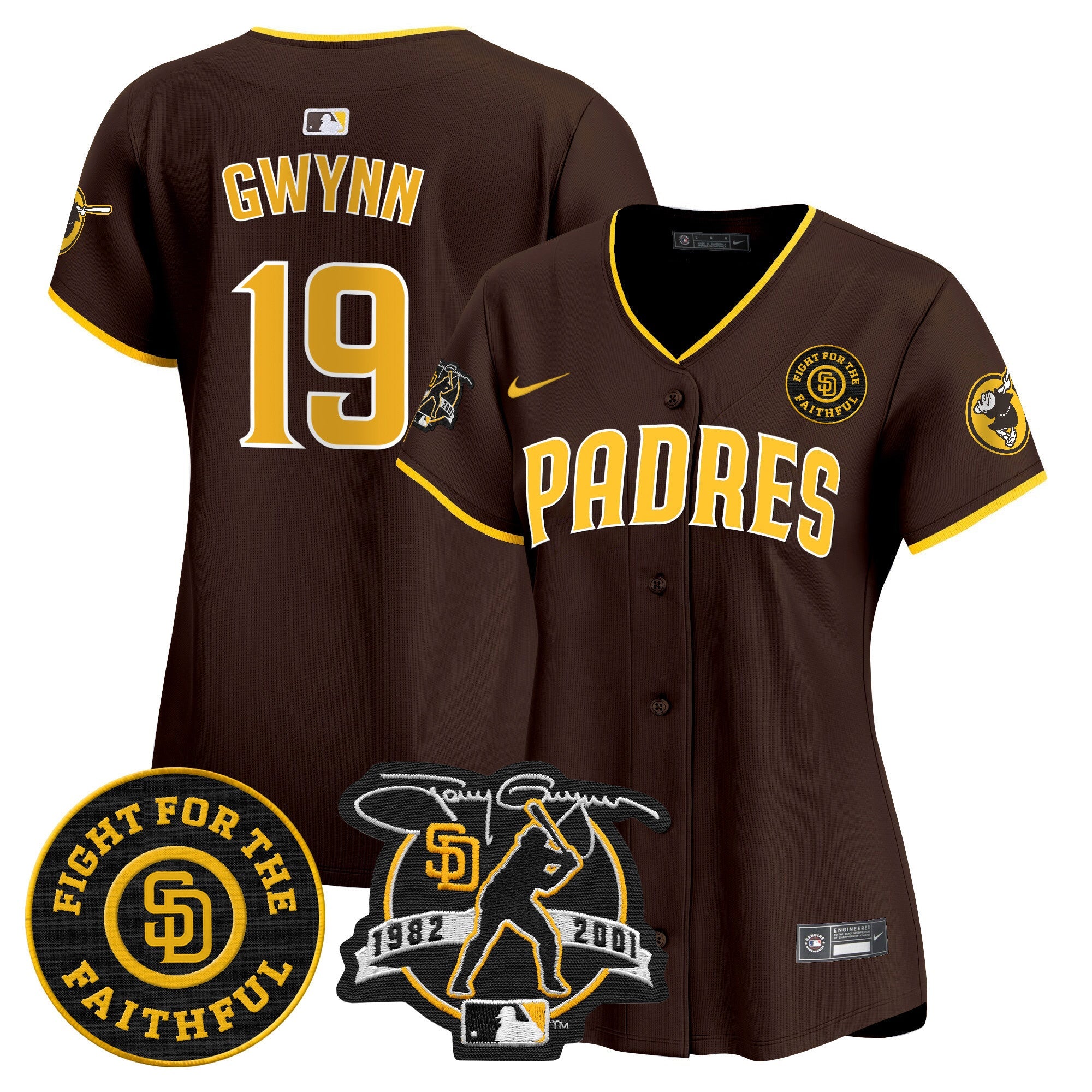 Women’s Tony Gwynn & Faithful Patch Vapor Premier Limited Jersey