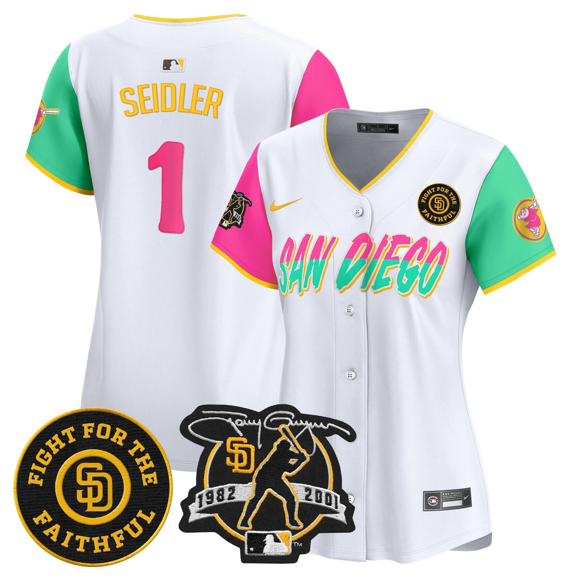 Women’s Tony Gwynn & Faithful Patch Vapor Premier Limited Jersey