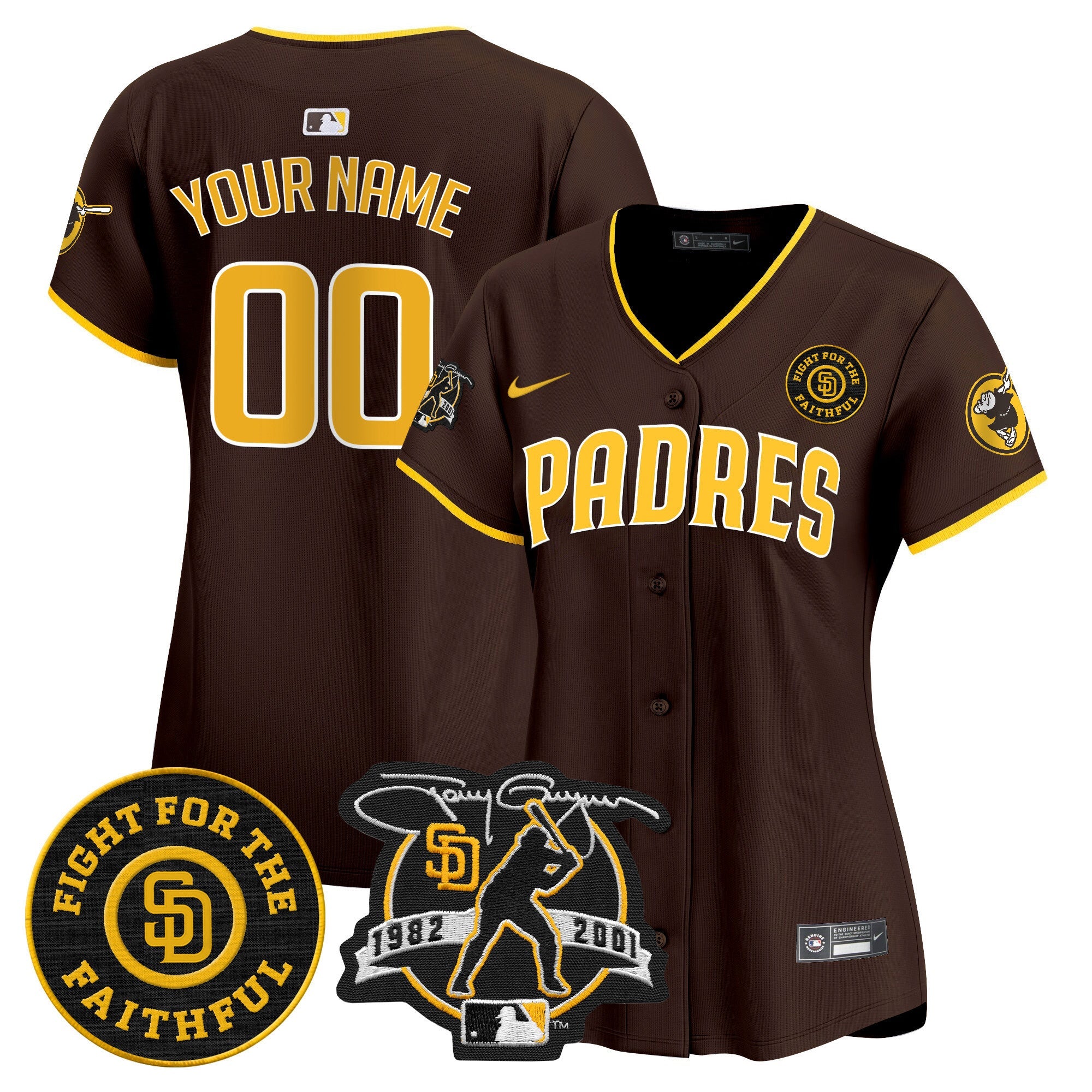 Tony Gwynn & Faithful Patch Vapor Premier Limited Custom Jersey