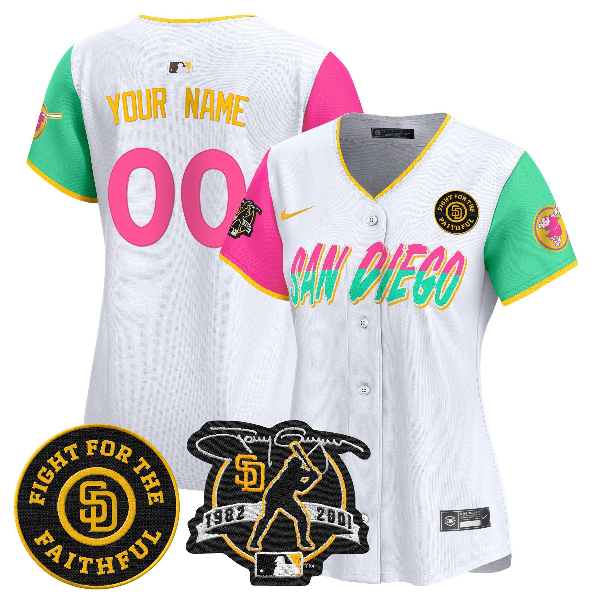 Tony Gwynn & Faithful Patch Vapor Premier Limited Custom Jersey