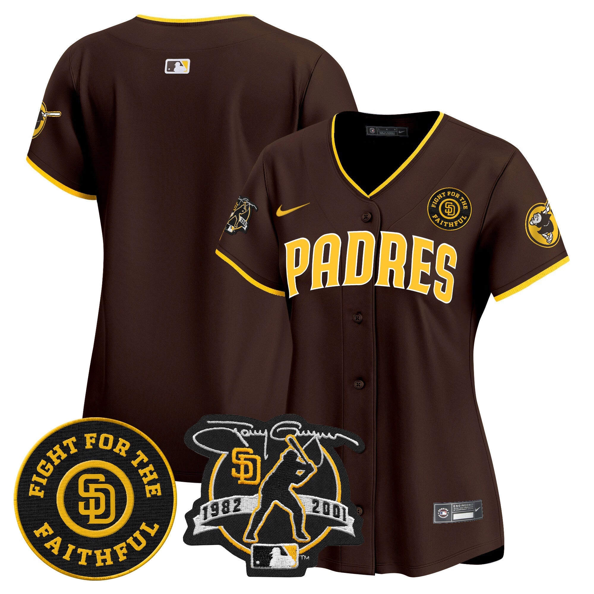 Women’s Tony Gwynn & Faithful Patch Vapor Premier Limited Jersey