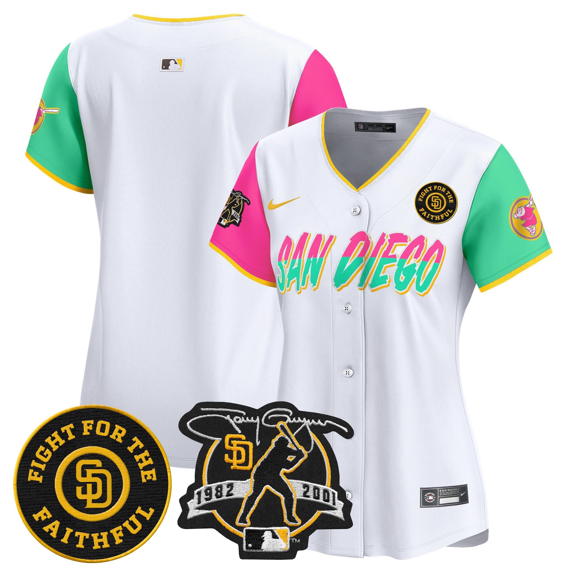 Women’s Tony Gwynn & Faithful Patch Vapor Premier Limited Jersey