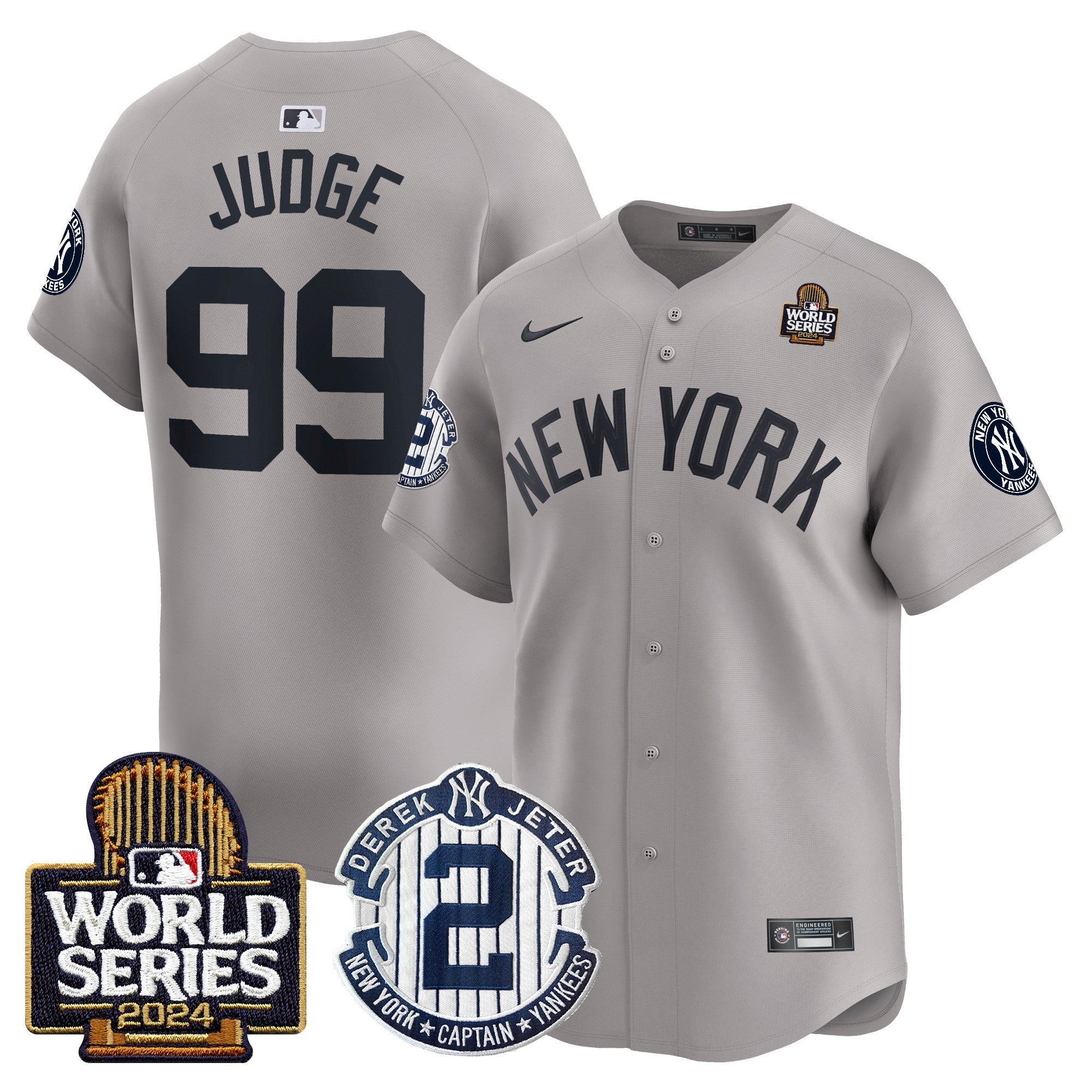 Men’s Derek Jeter Patch 2024 World Series Vapor Premier Limited Jersey