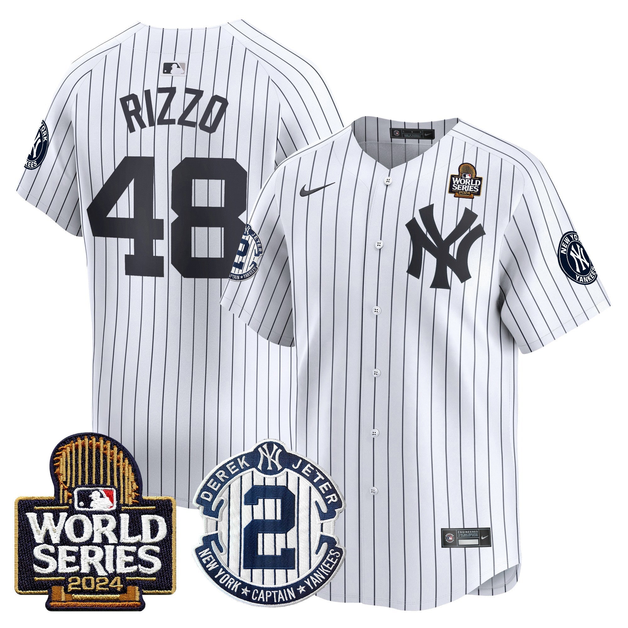 Men’s Derek Jeter Patch 2024 World Series Vapor Premier Limited Jersey