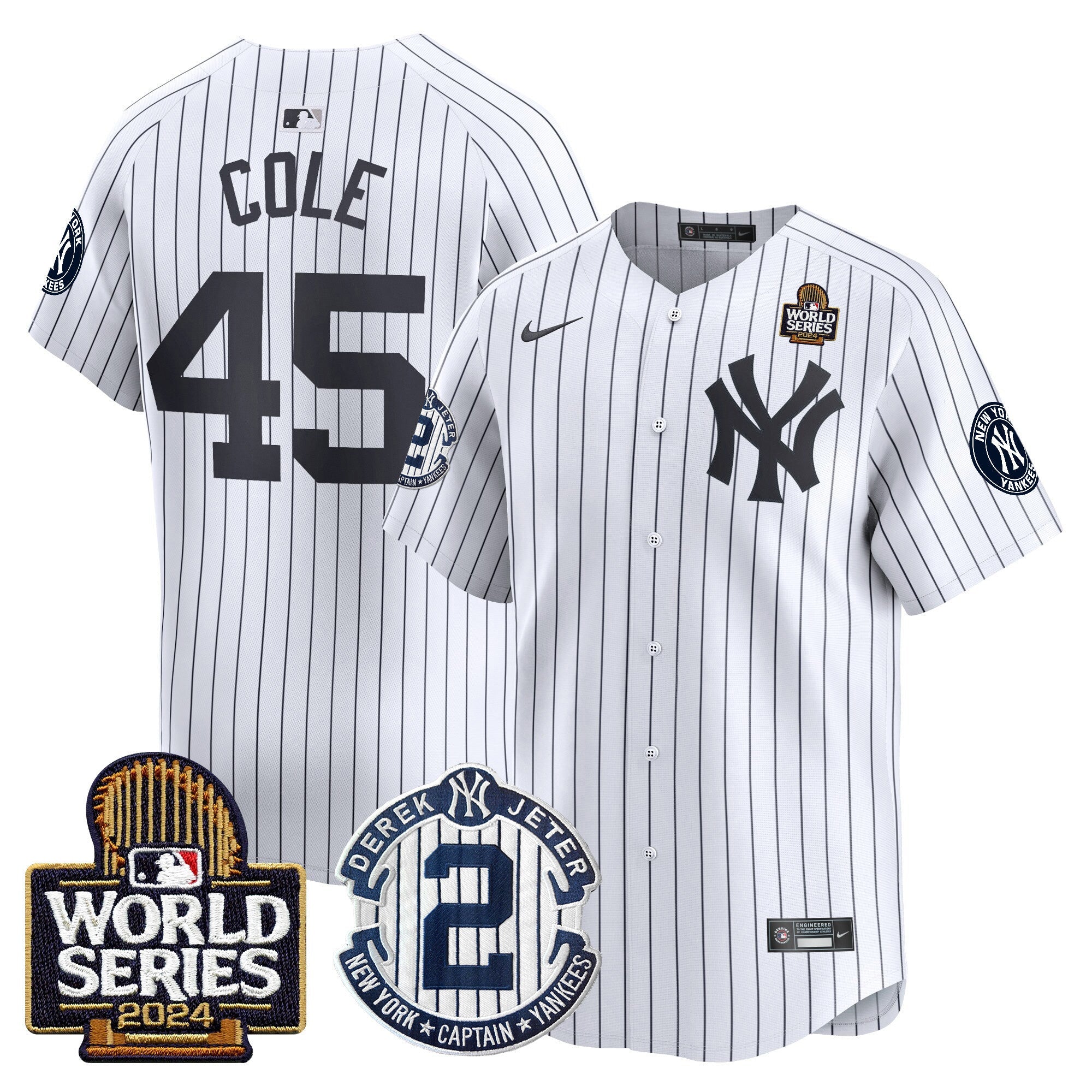 Men’s Derek Jeter Patch 2024 World Series Vapor Premier Limited Jersey