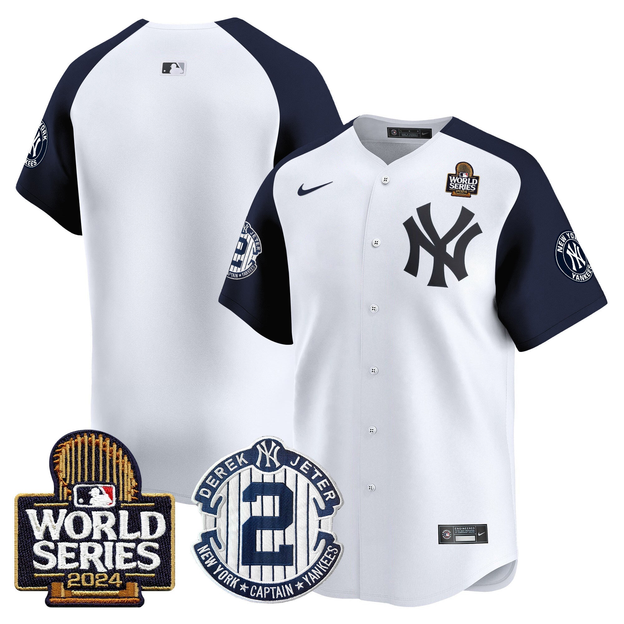 Men’s Derek Jeter Patch 2024 World Series Vapor Premier Limited Jersey