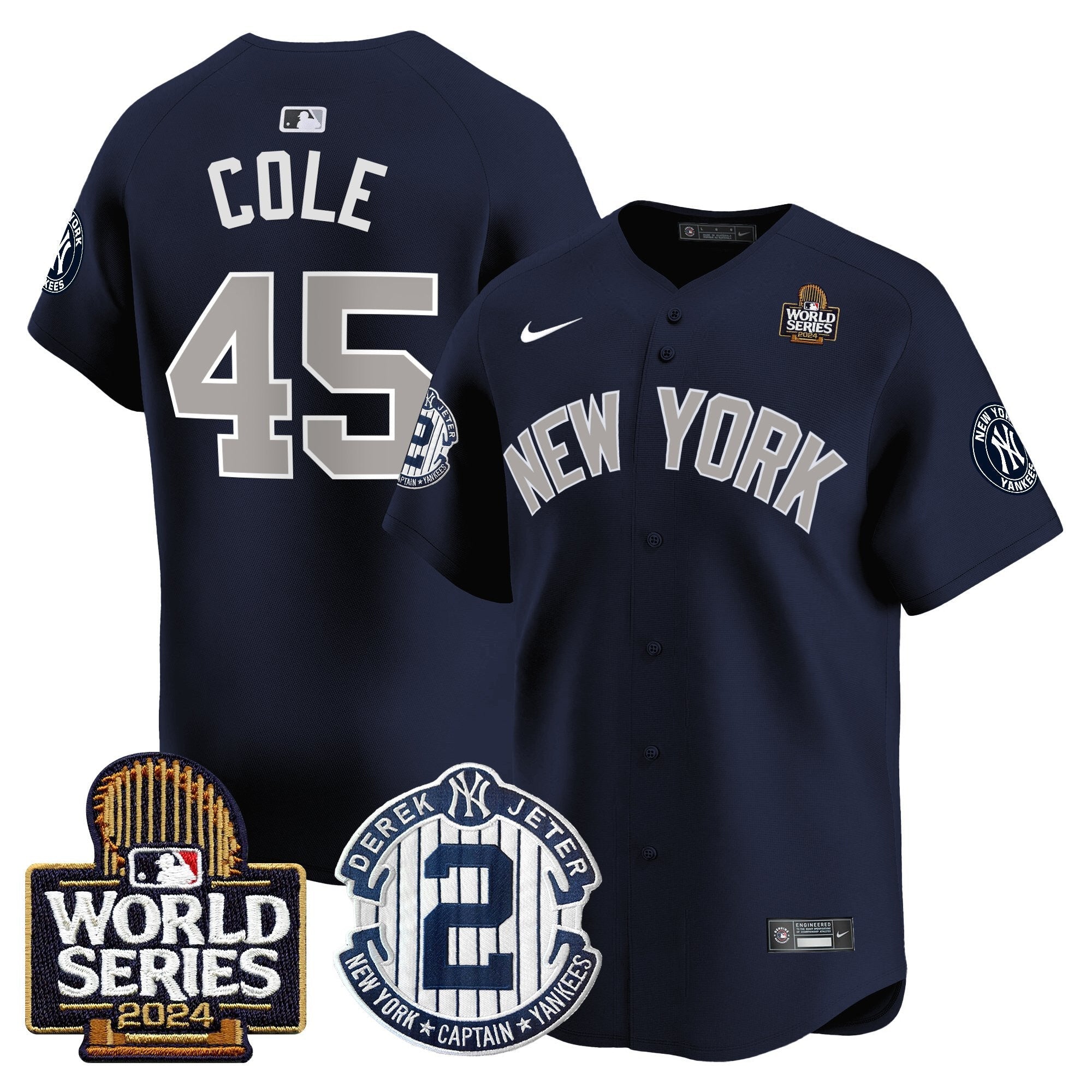 Men’s Derek Jeter Patch 2024 World Series Vapor Premier Limited Jersey