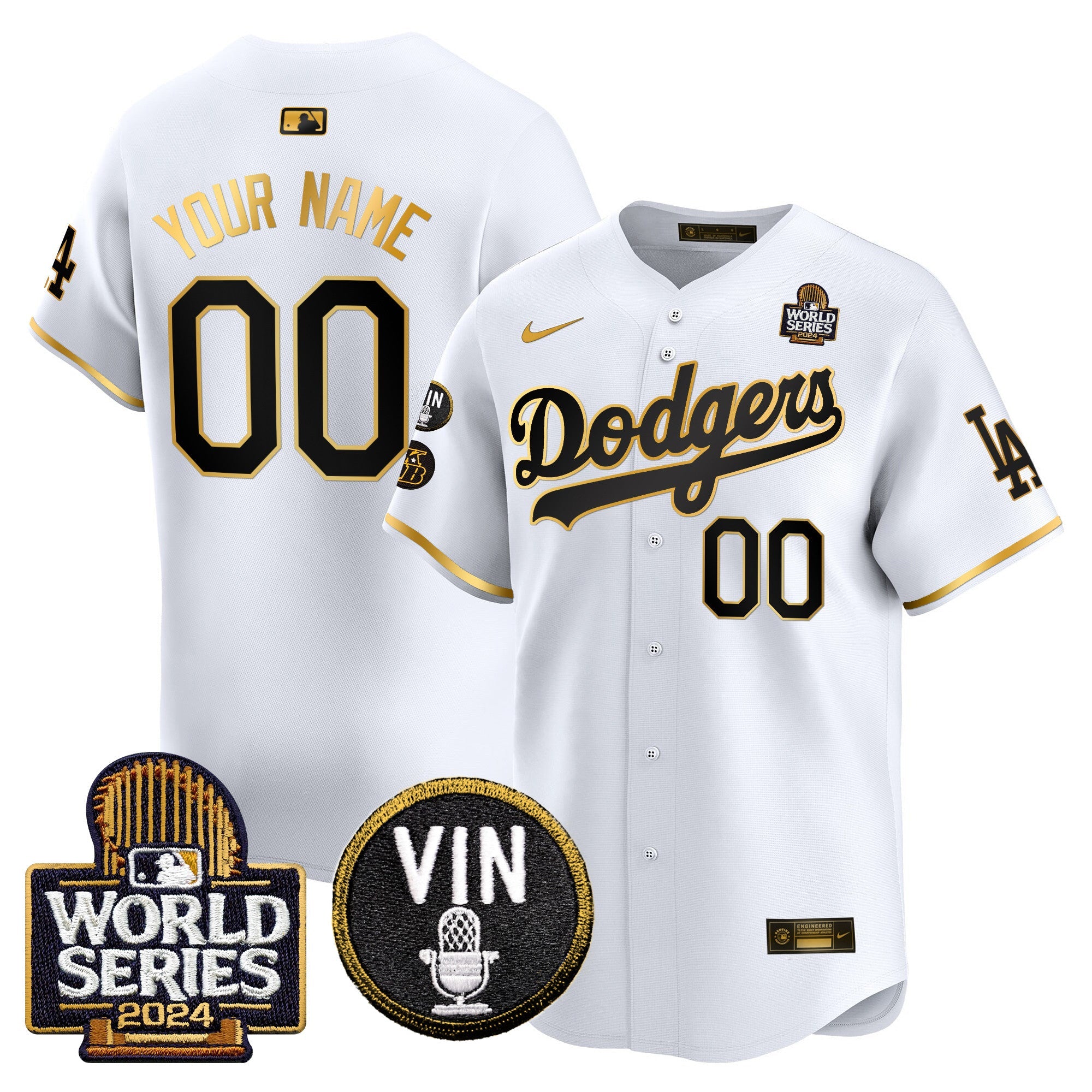 2024 World Series Gold Trim Vapor Premier Limited Custom Jersey V2