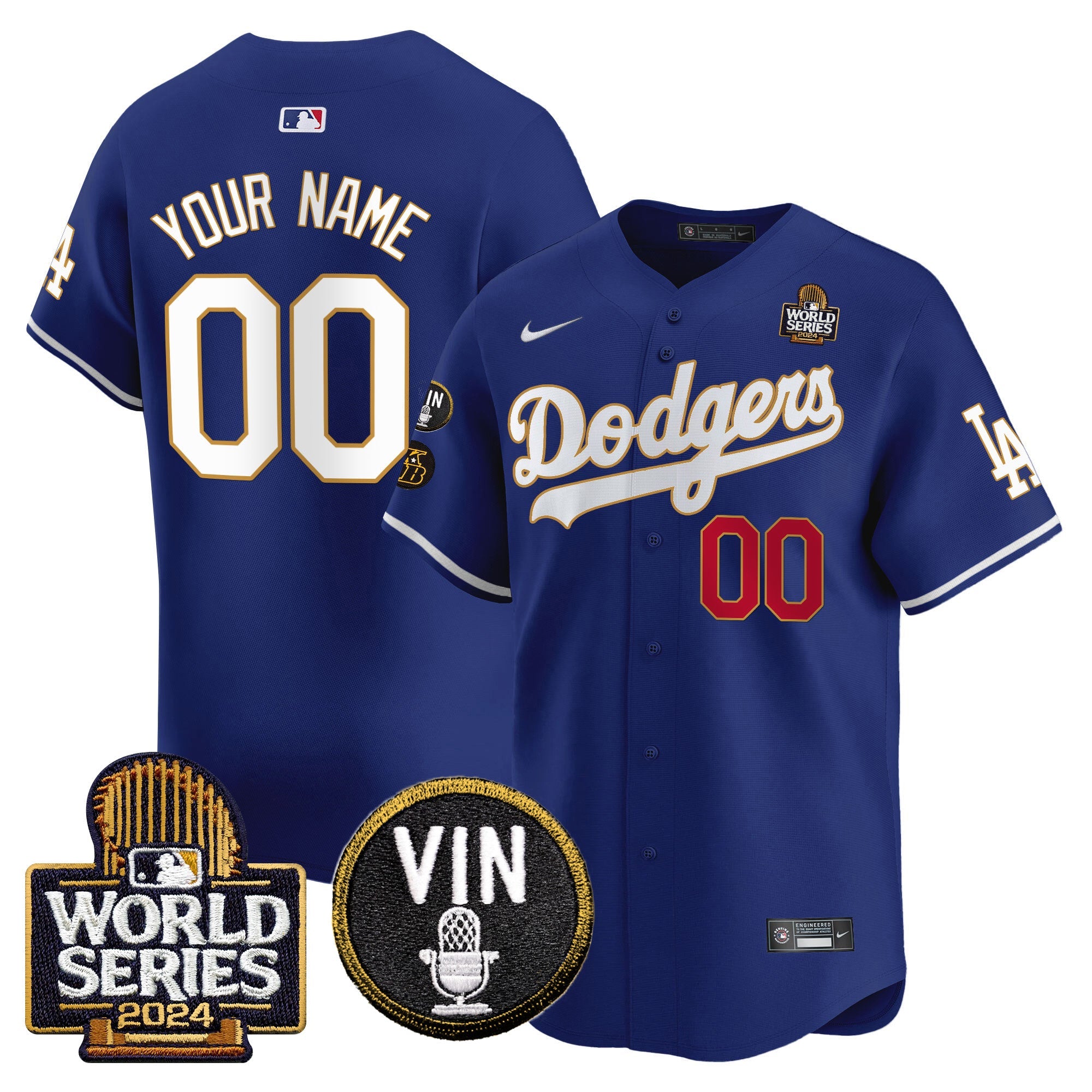2024 World Series Gold Trim Vapor Premier Limited Custom Jersey V2