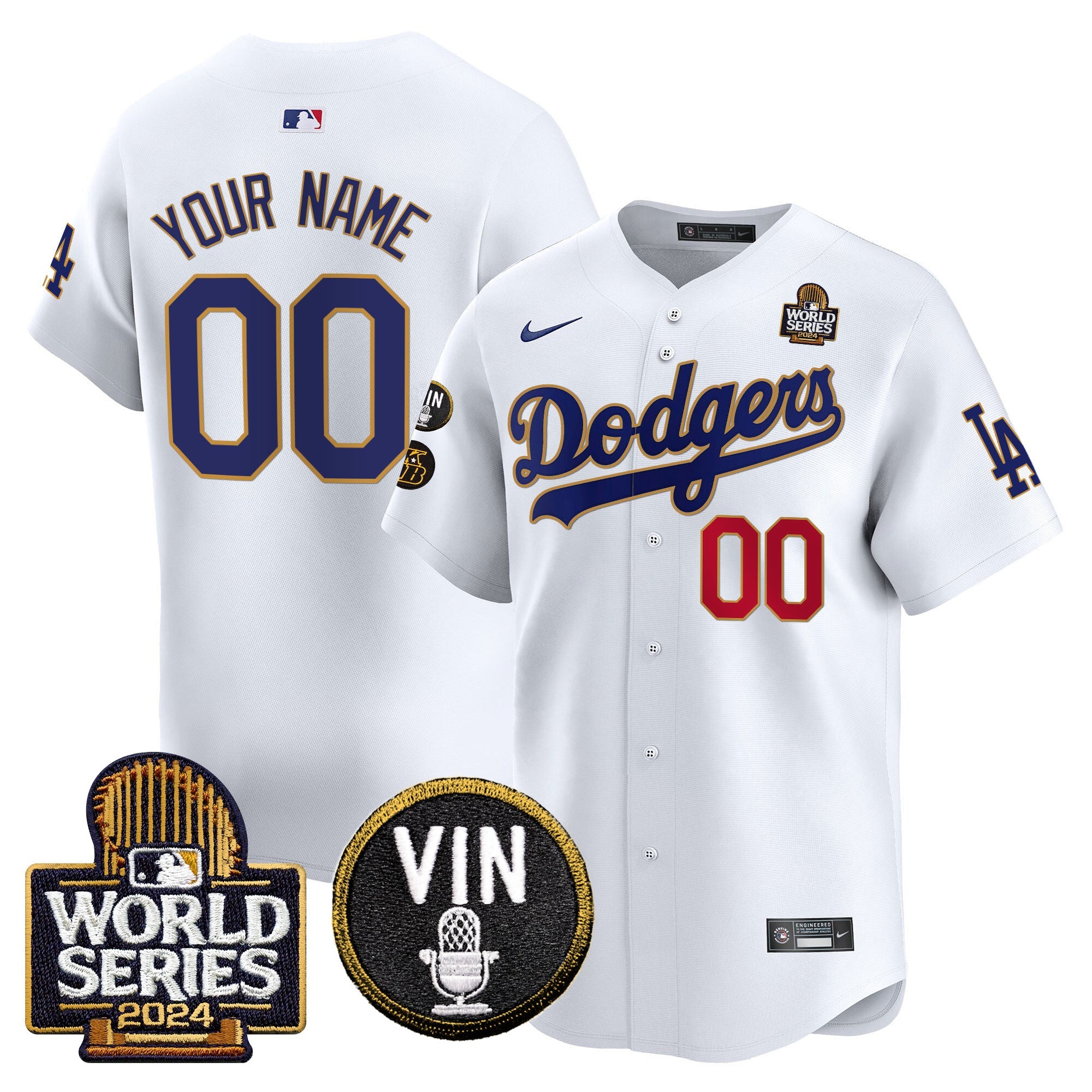 2024 World Series Gold Trim Vapor Premier Limited Custom Jersey V2