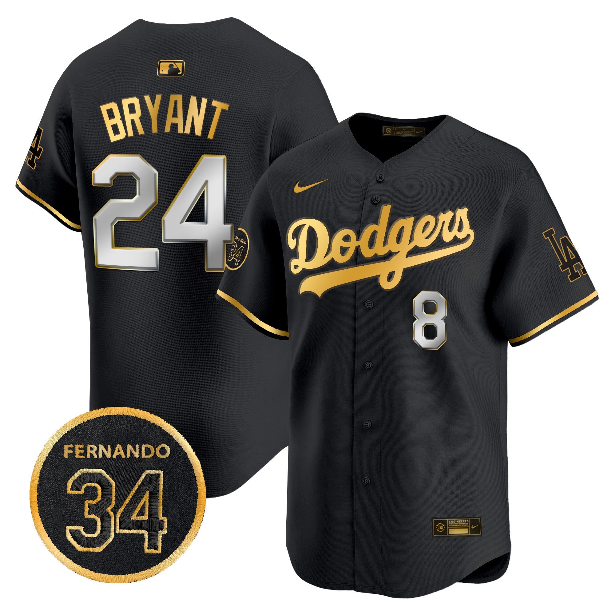 Men’s Fernando Valenzuela Memorial Patch Vapor Premier Limited Jersey