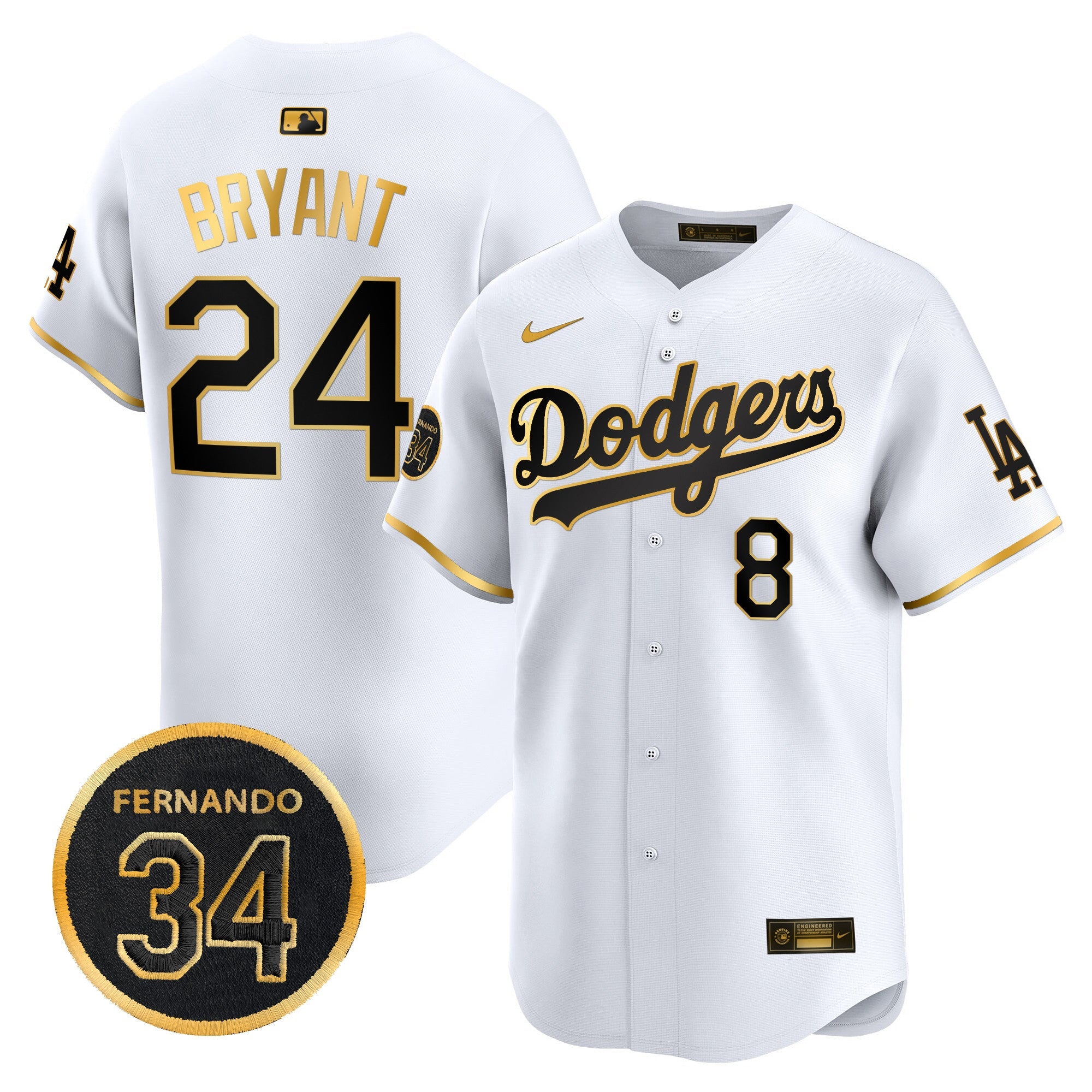 Men’s Fernando Valenzuela Memorial Patch Vapor Premier Limited Jersey