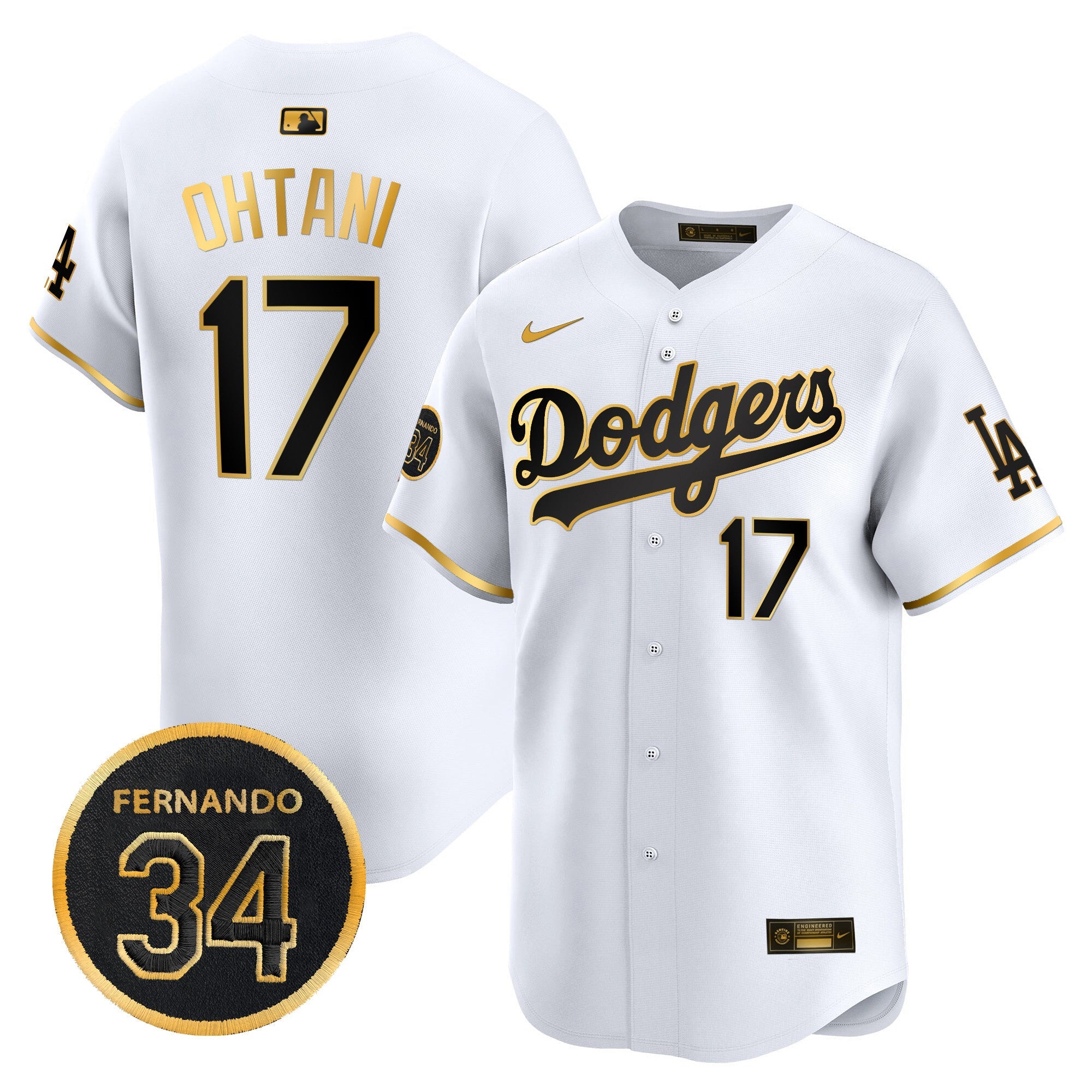 Men’s Fernando Valenzuela Memorial Patch Vapor Premier Limited Jersey